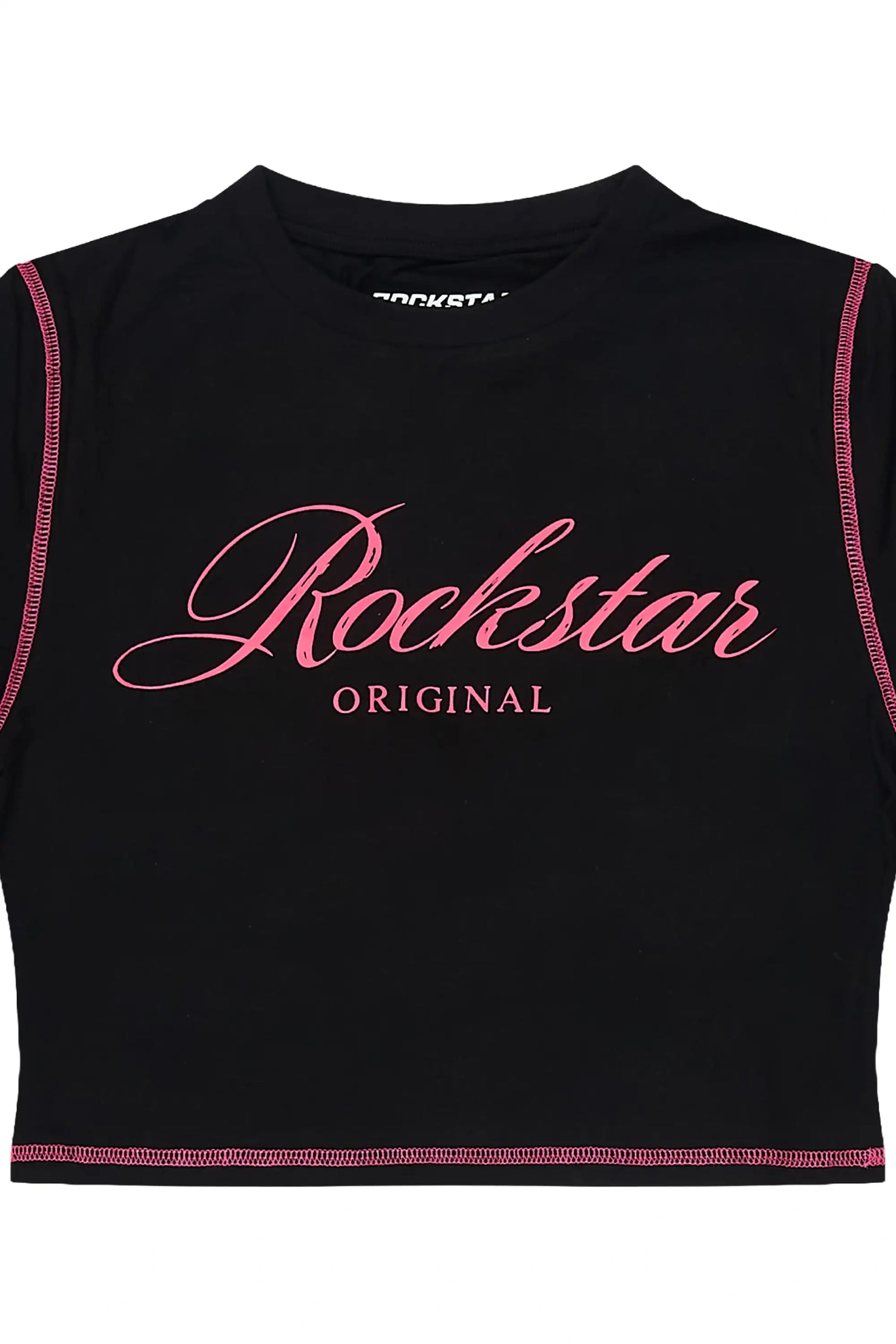Sharae Black/Pink Baby Tee Shirt