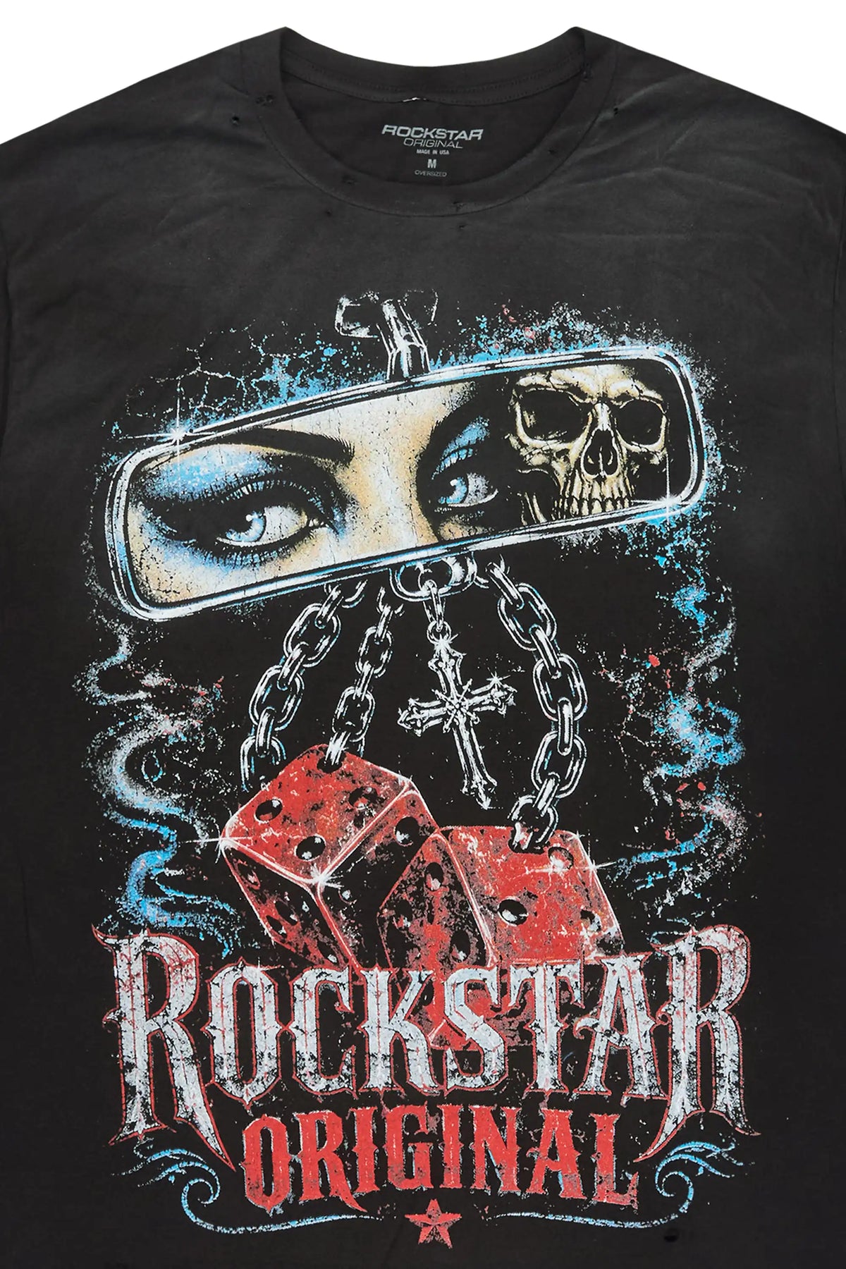 Braylon Black Oversized Graphic T-Shirt