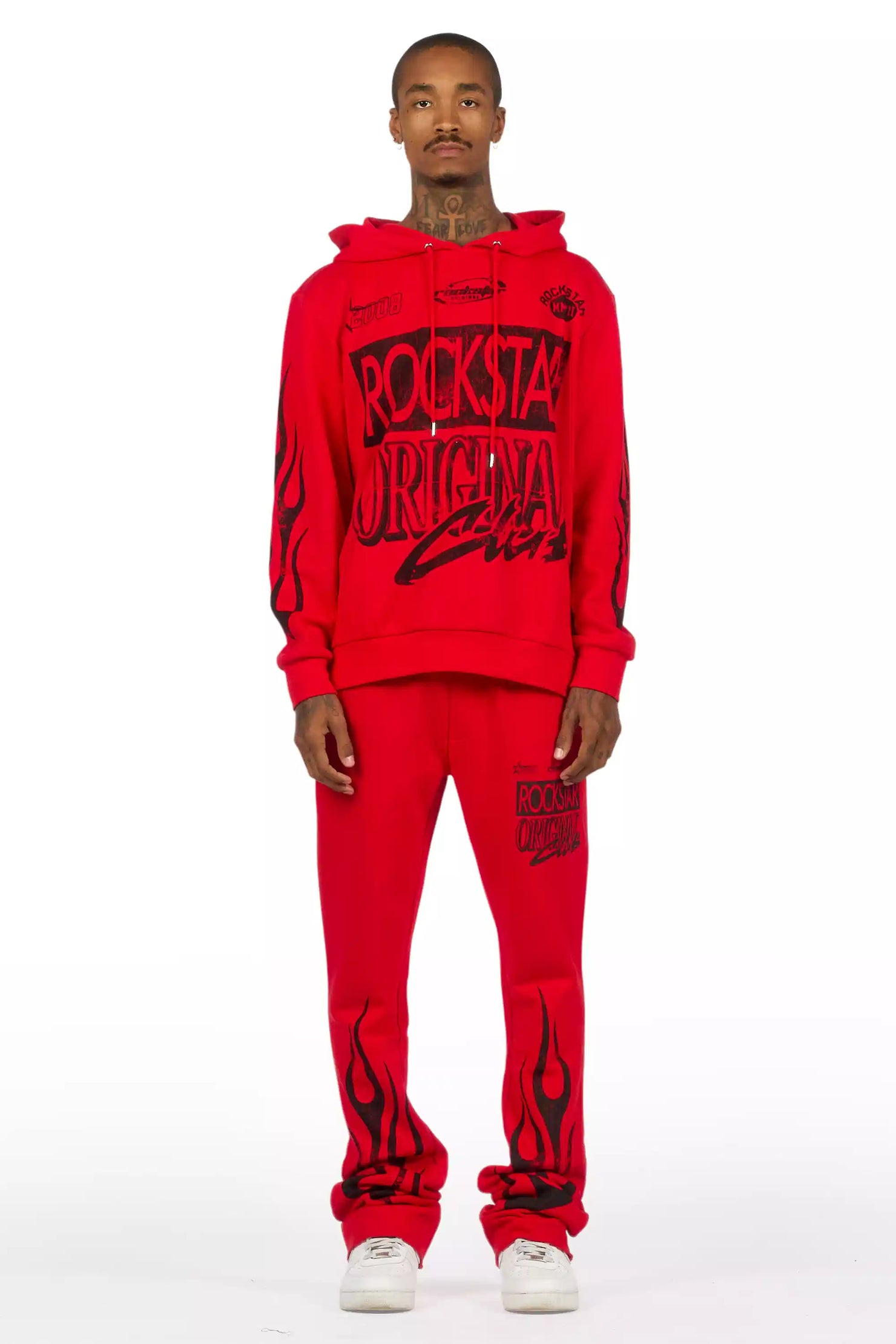 Rylok Red/Black Hoodie Stacked Track Set