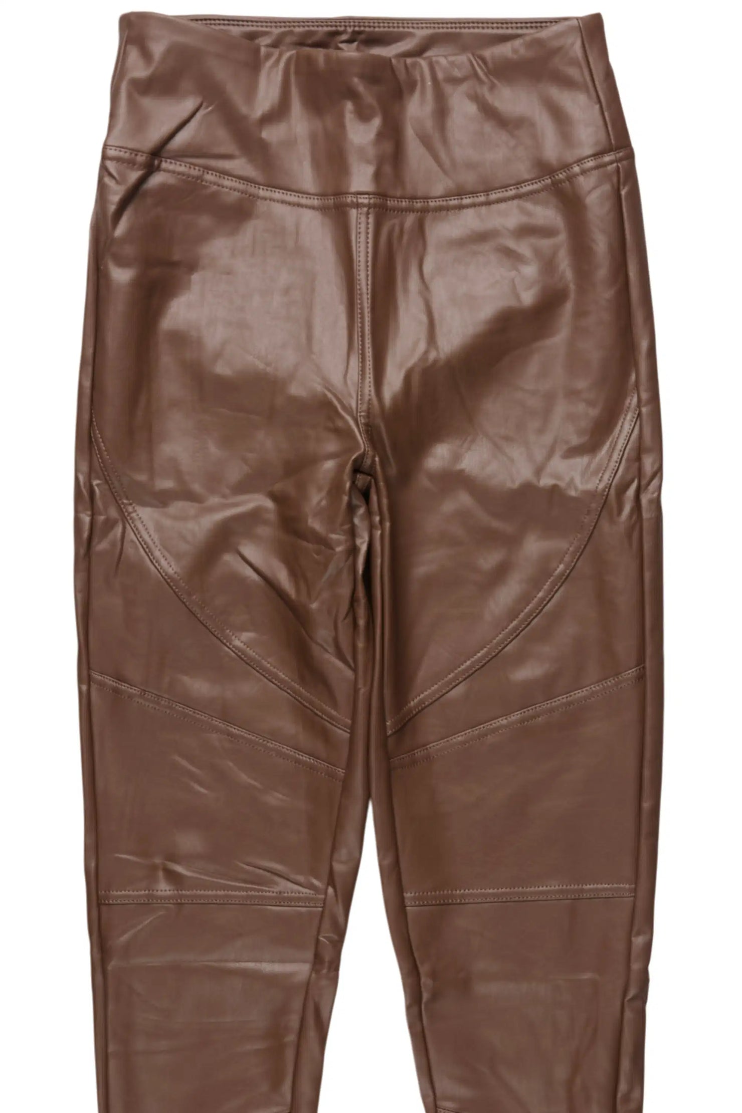 Tyia Brown Faux Leather Legging