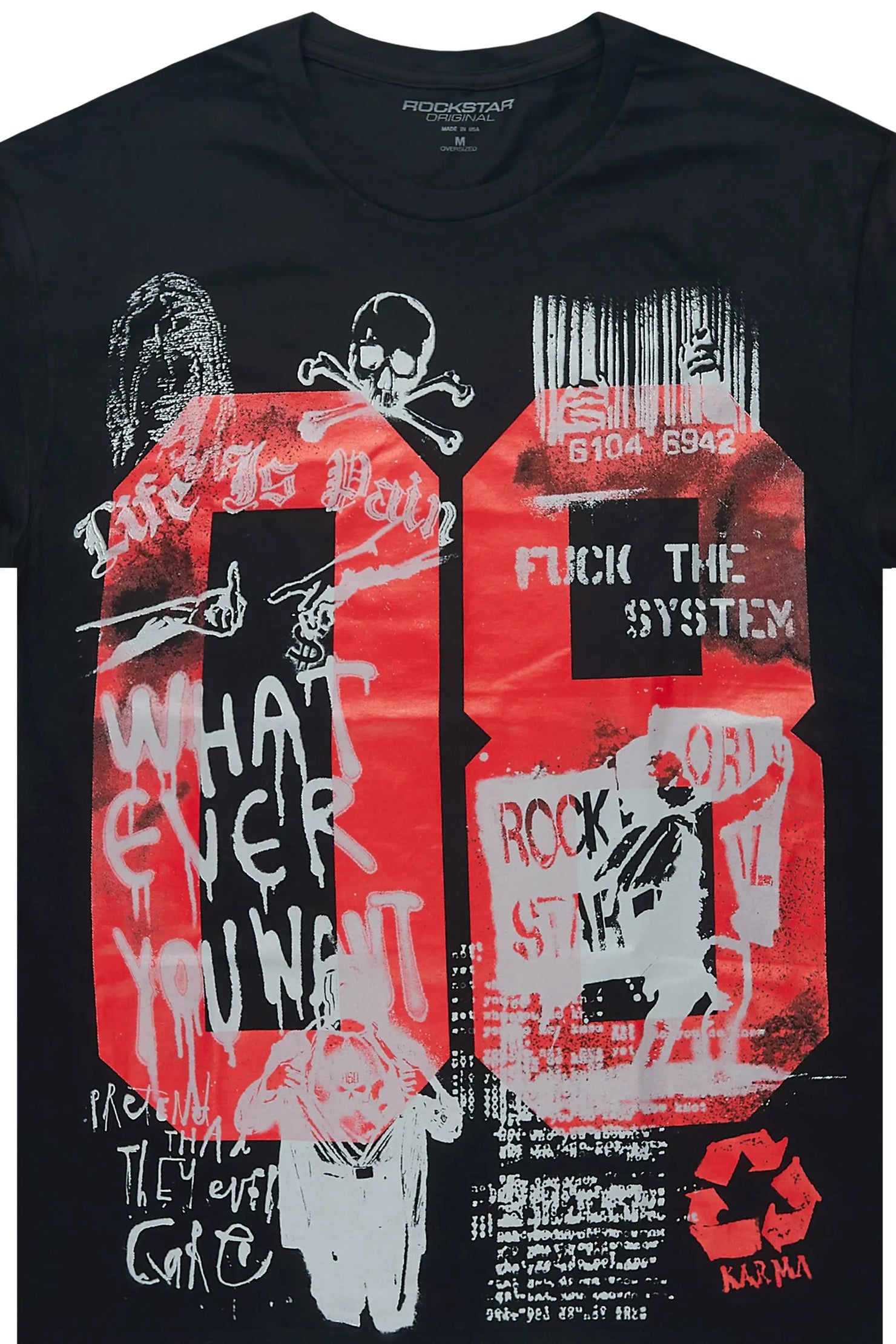 Grill 3.0 Black Oversized Graphic T-Shirt