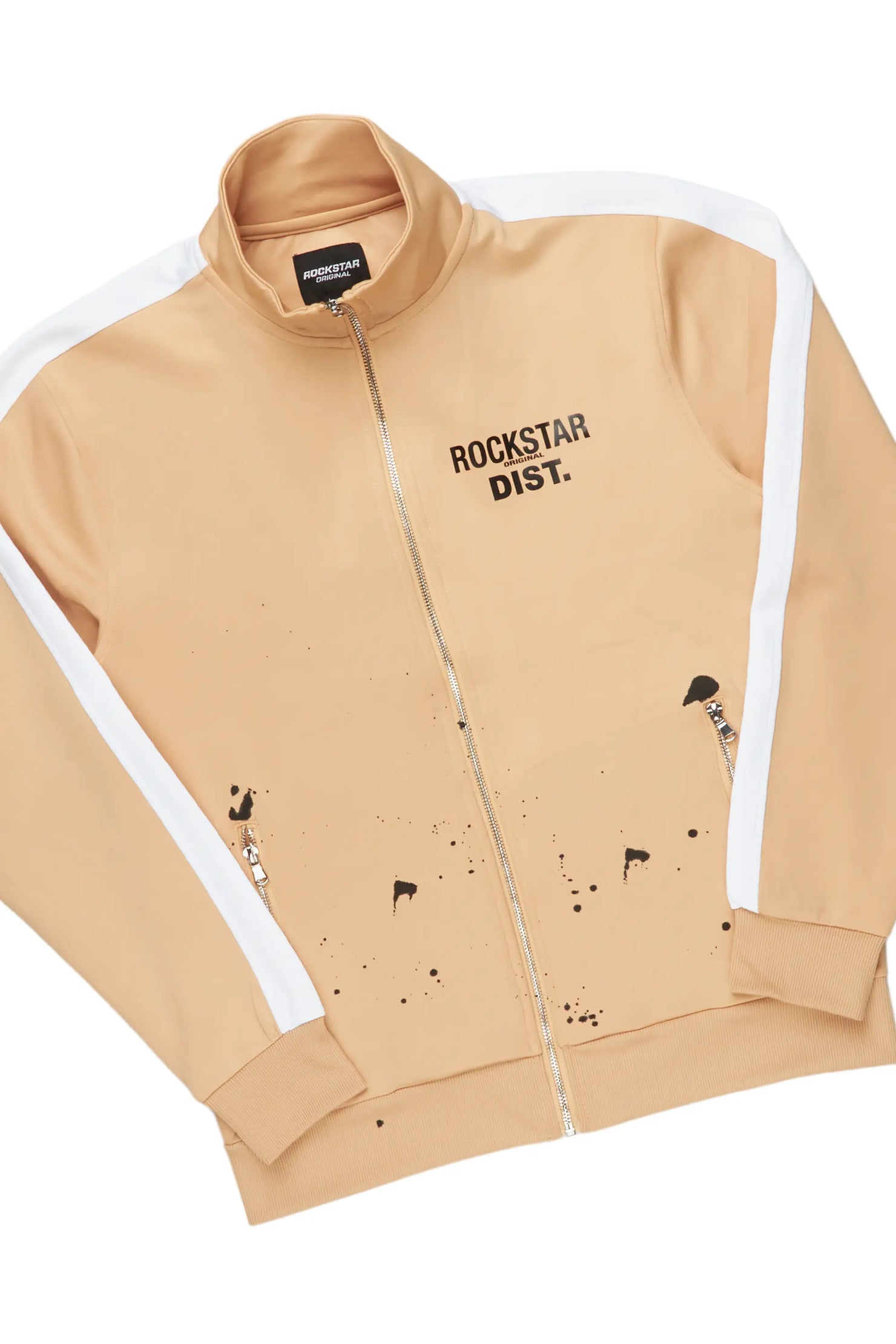 Raffer Beige Super Stacked Tricot Track Set