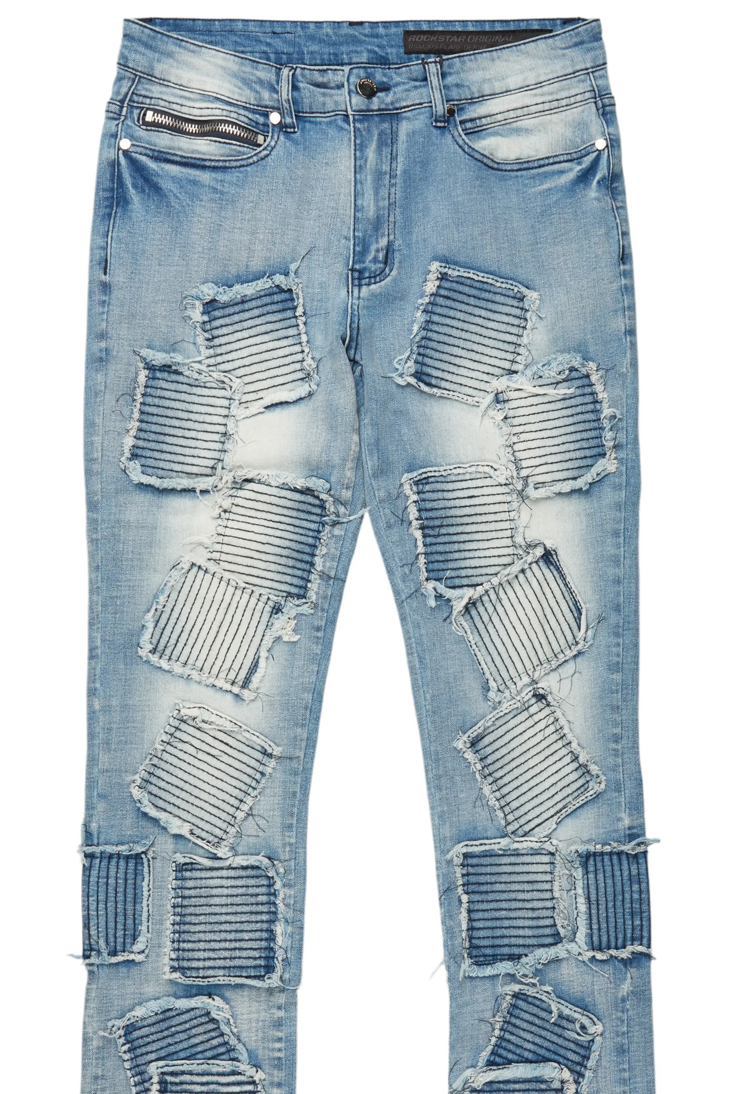 Gawel Blue Stacked Flare Jean