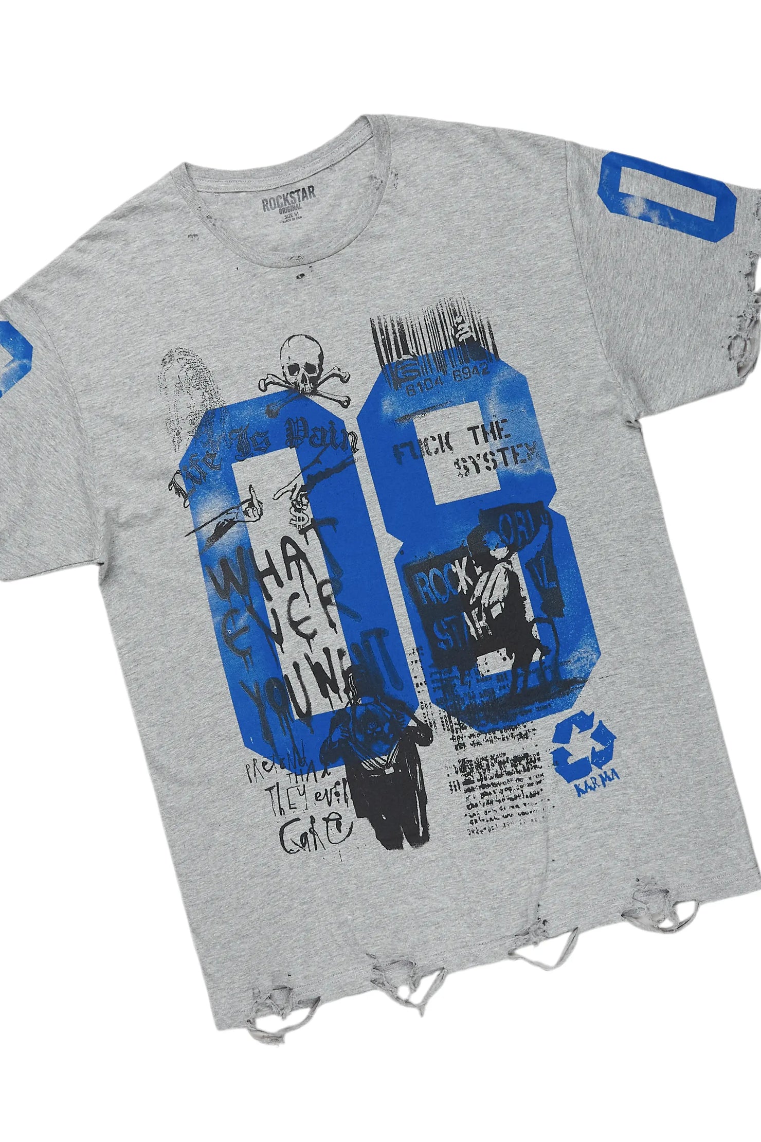 Grill Grey/Blue T-Shirt/Denim Short Set