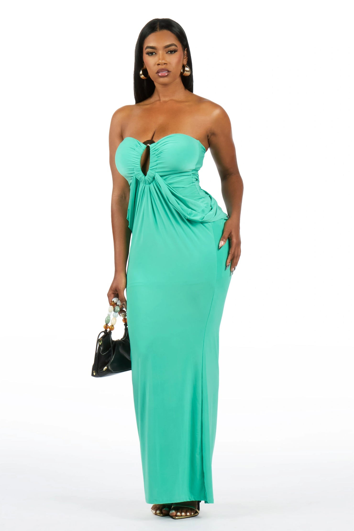 Hollywood Turquoise Maxi Dress
