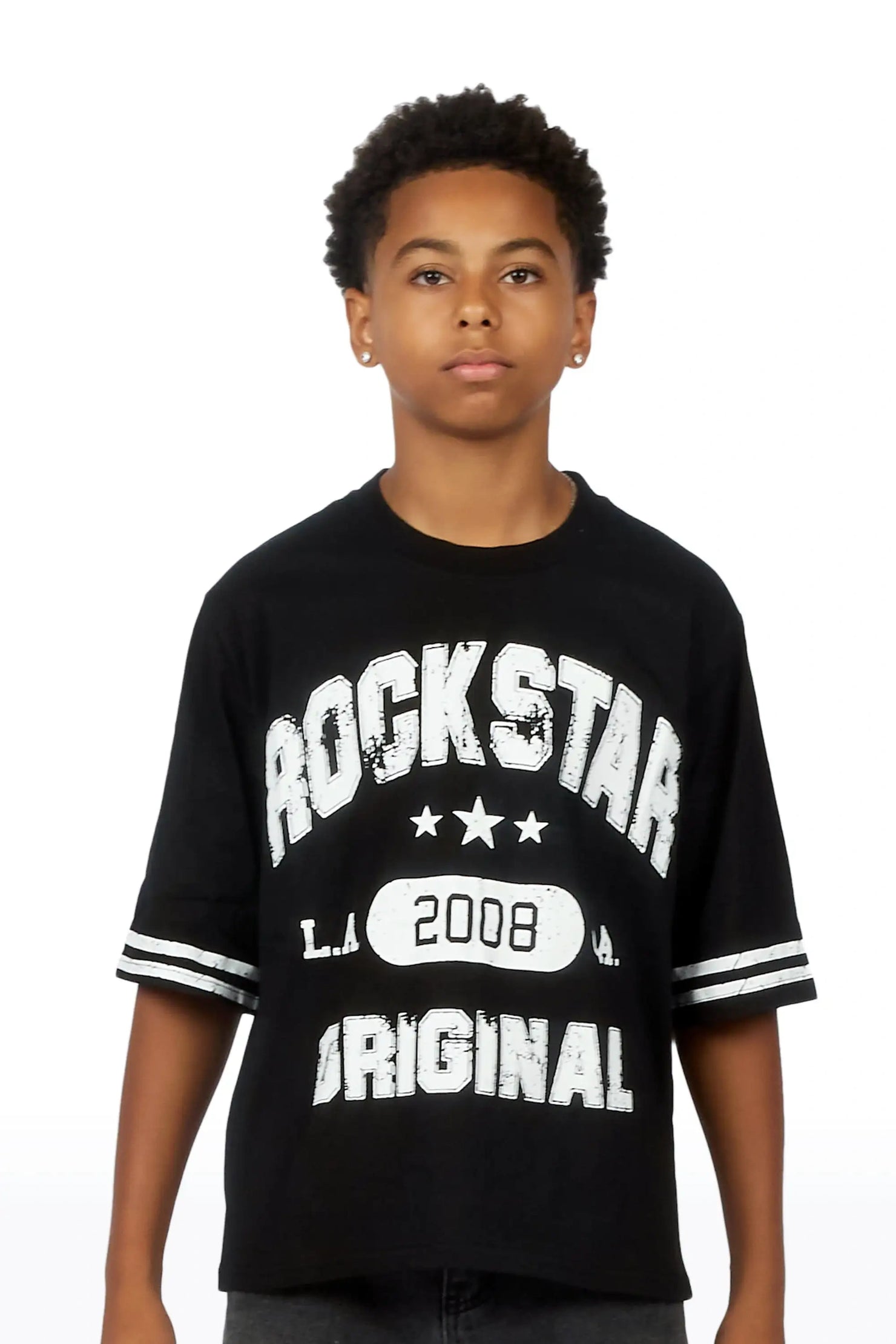 Boys Tylla Black Boxy T-Shirt