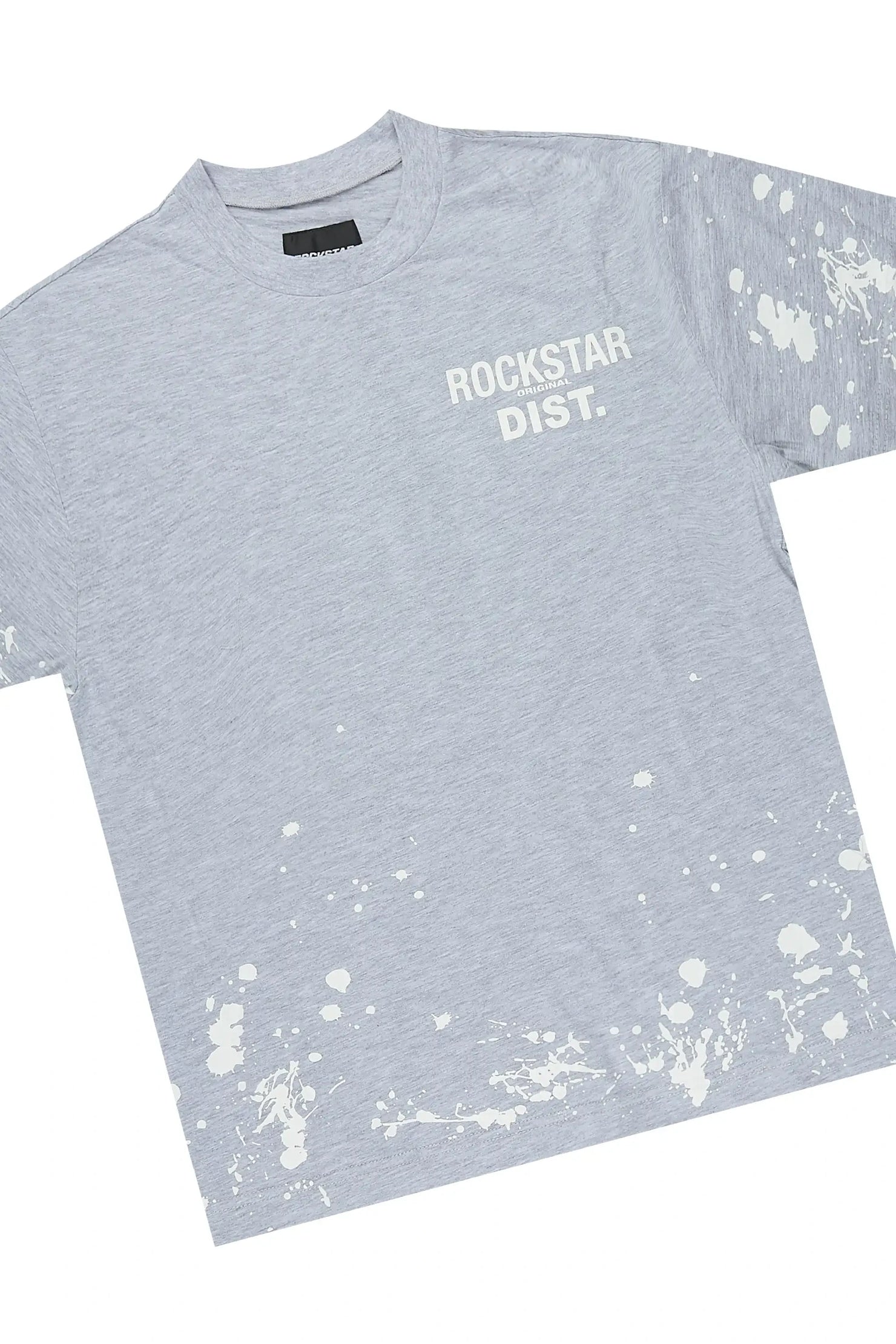 Boys Rafix Heather Grey Graphic T-Shirt/Short Set