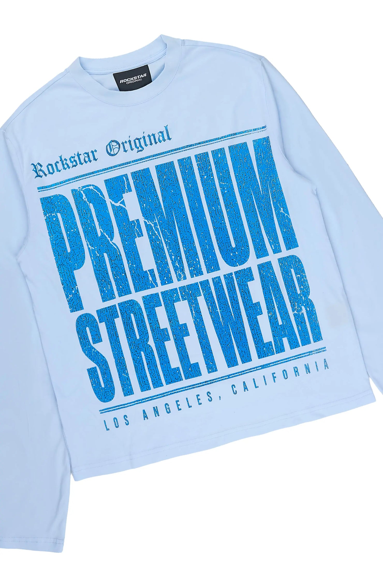 Boys Pluto Light Blue/Blue Long Sleeve T-Shirt Stacked Jean Set