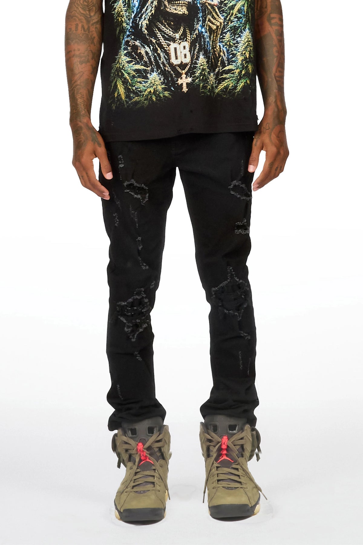 Depino Jet Black Slim Fit Jean