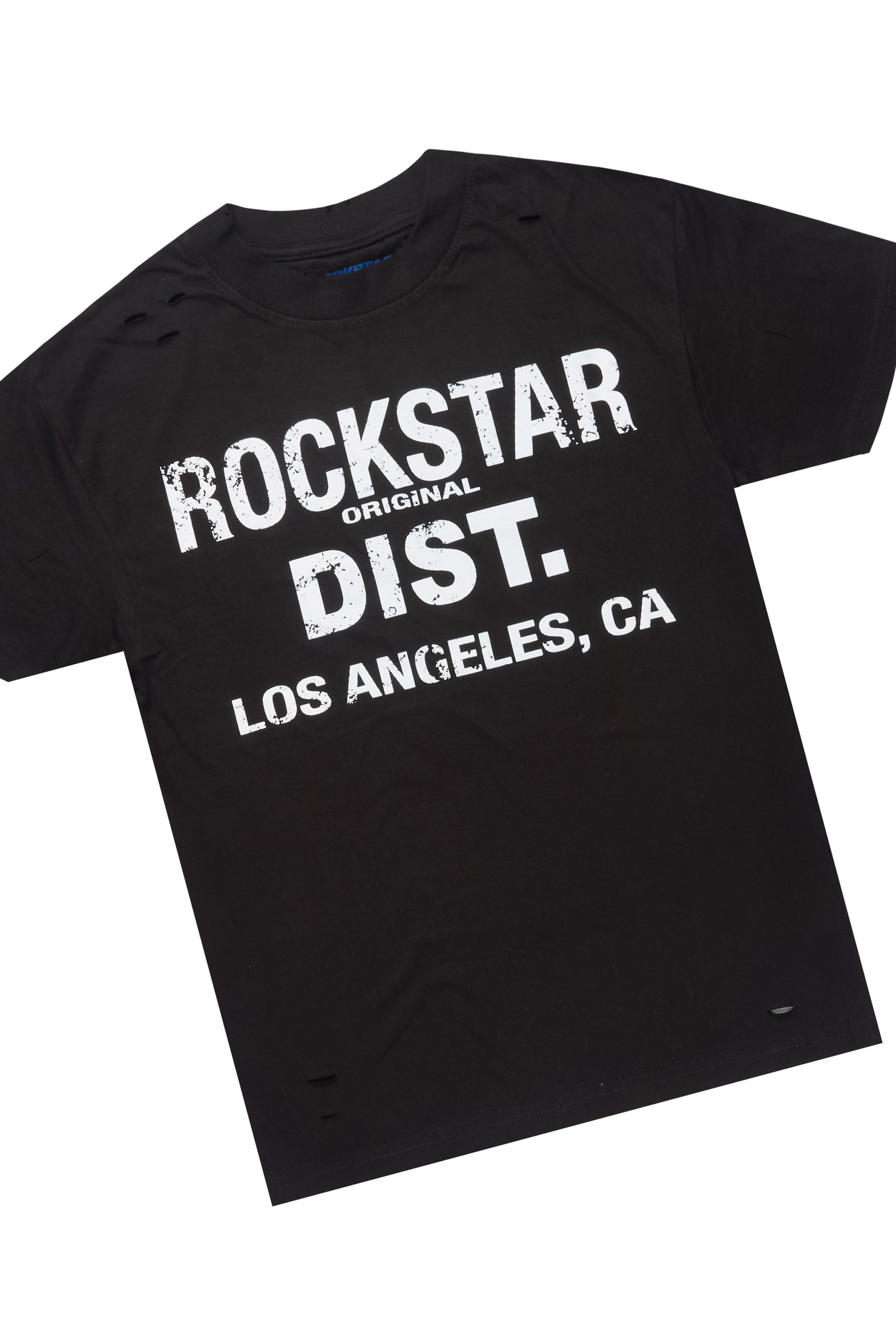 Lake Black/White Oversized T-Shirt/Stacked Track Pant Set