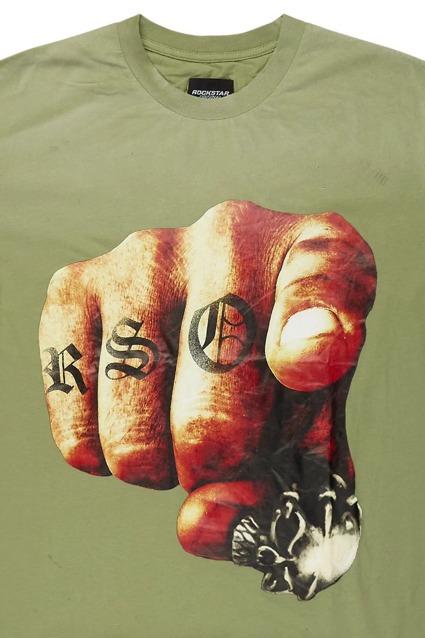 Xayon Green Oversized Graphic T-Shirt