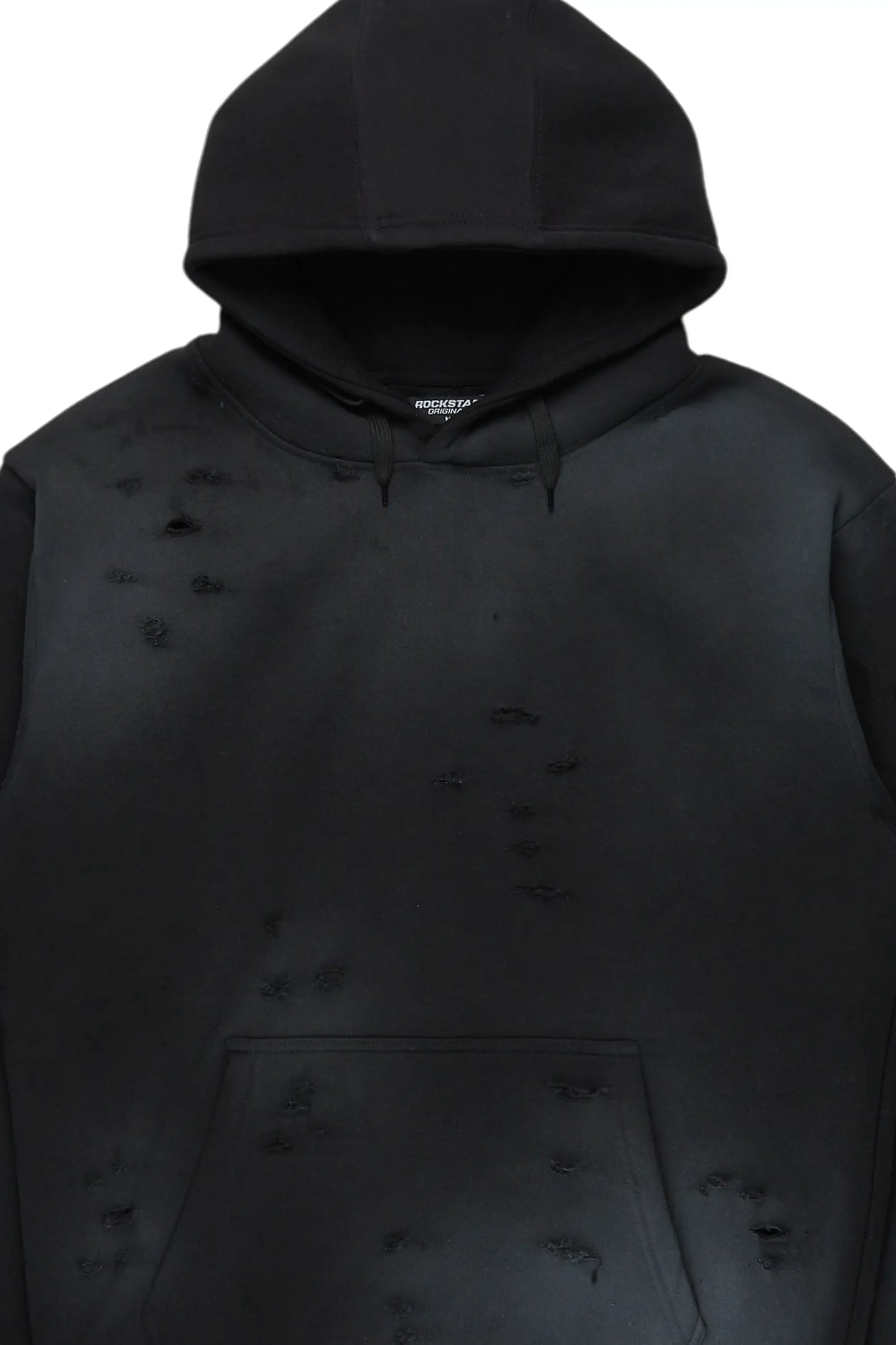 Baki Black Distressed Hoodie