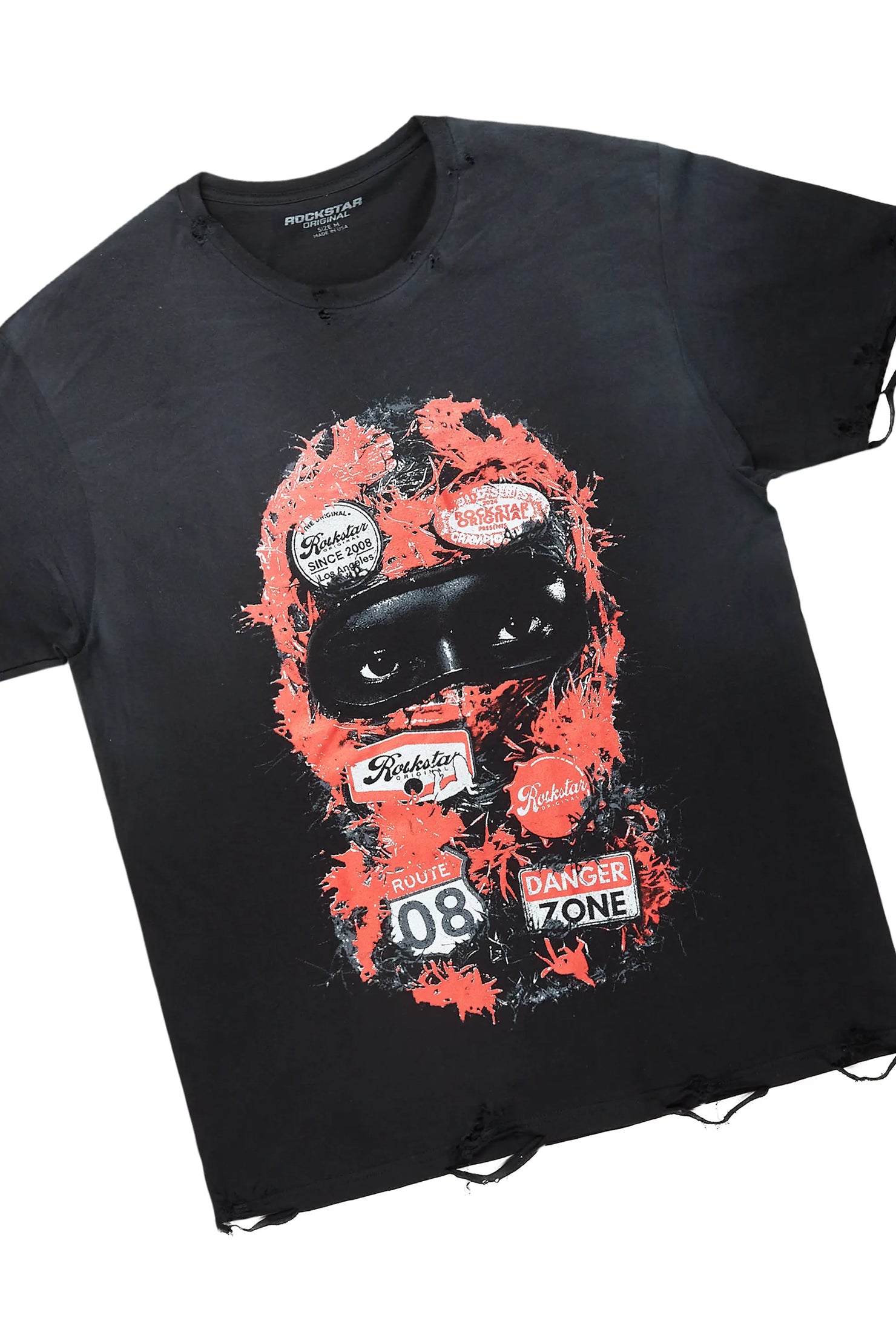 Lemar Black T-Shirt/Super Stacked Flare Jean Set