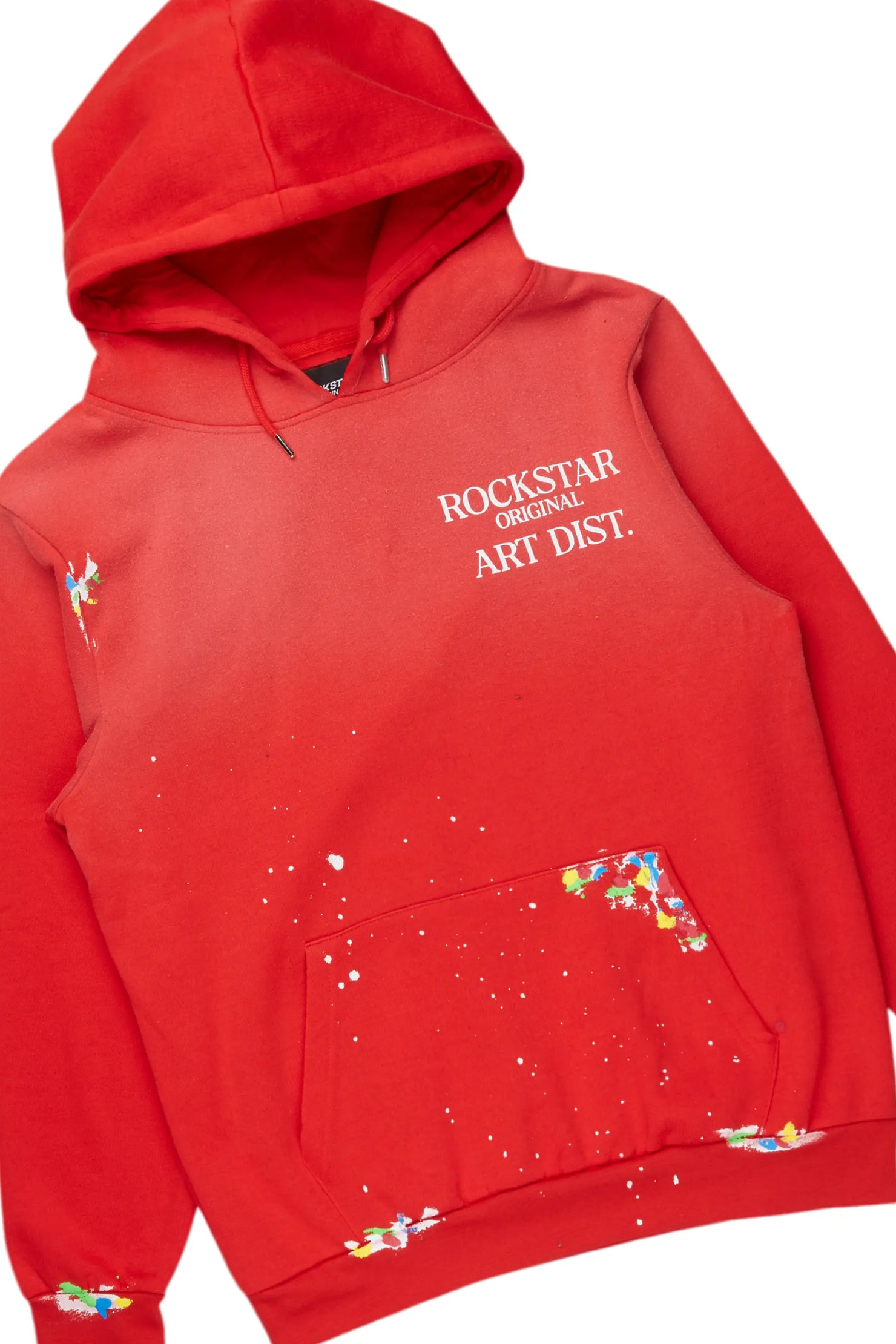 Rockstar Art Dist. Red Slim Fit track Set