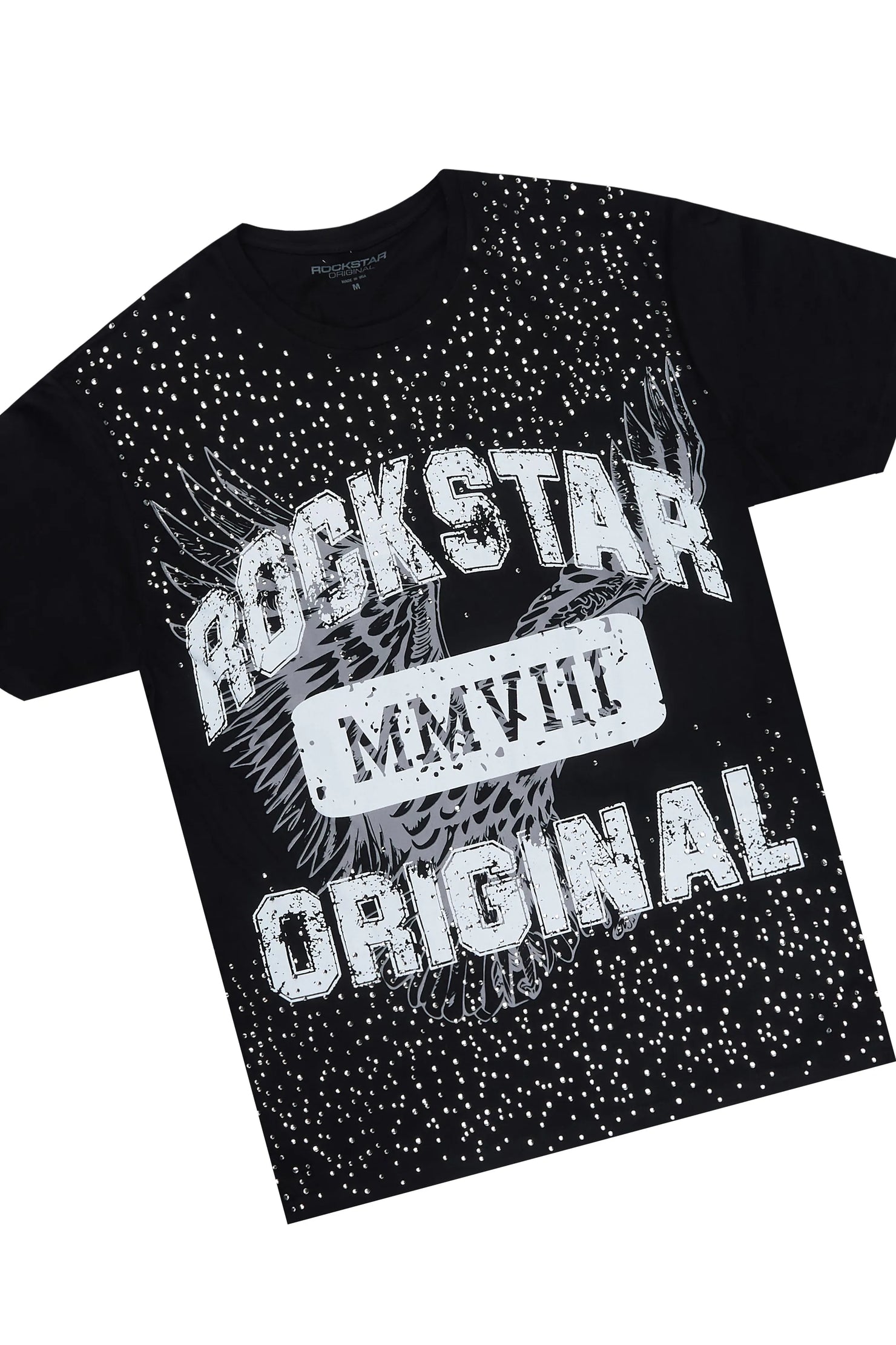 Borya 2.0 Black/Black Rhinestone T-Shirt/Relaxed Track Set