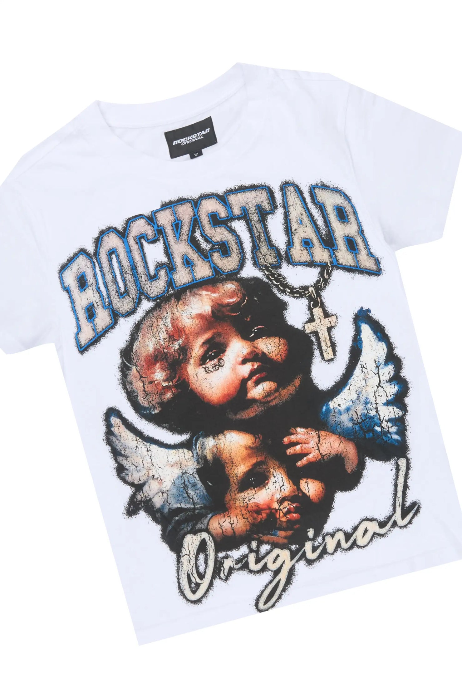 Boys Deiter White/Black T-Shirt Short Set
