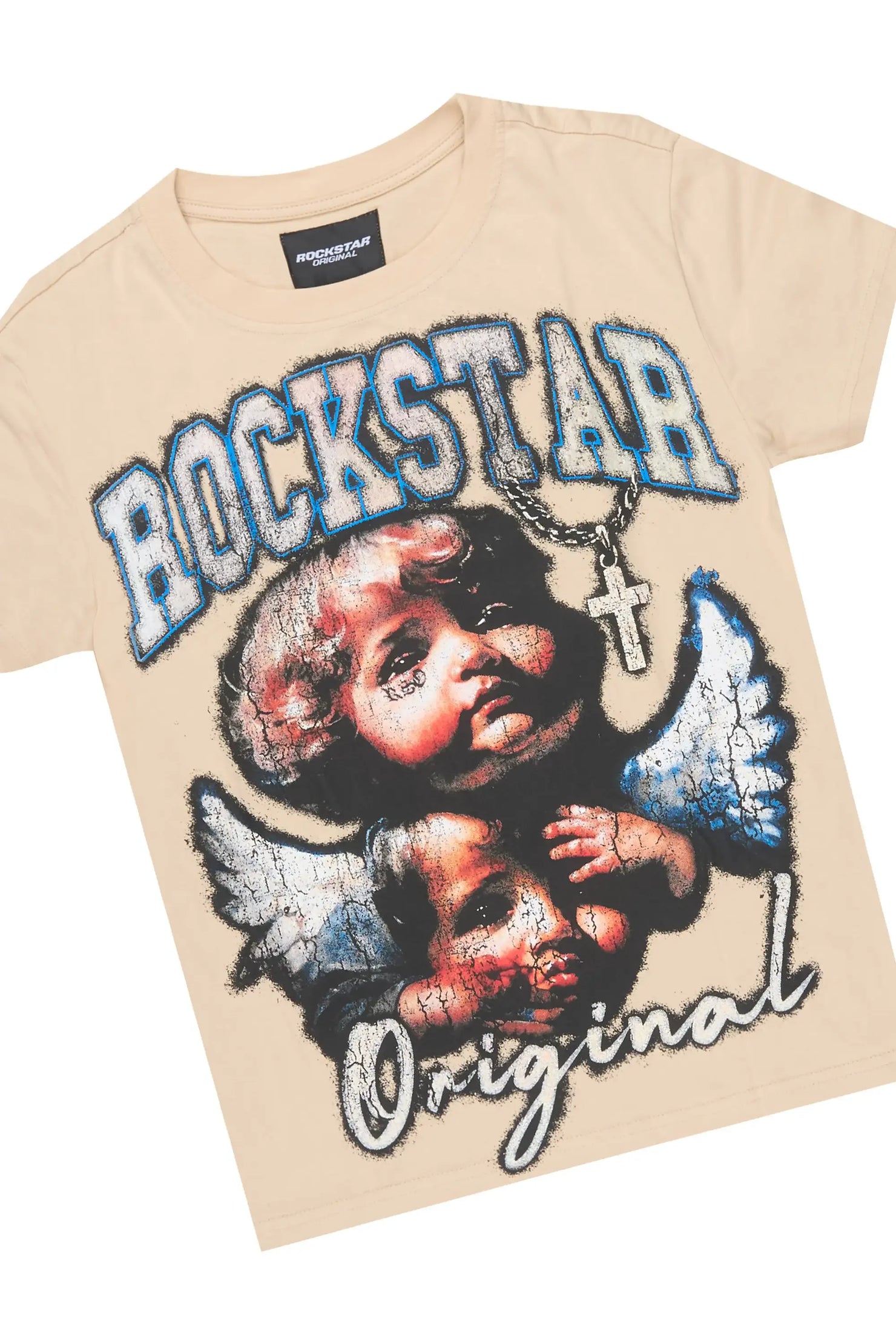 Boys Deiter Beige T-Shirt Short Set
