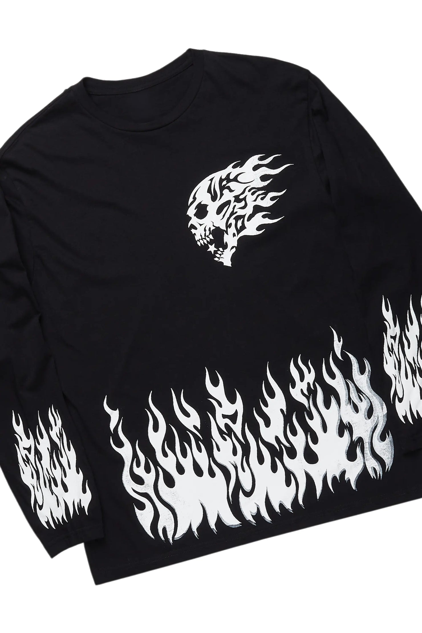 Bubble Black/White Long Sleeve T-Shirt/Baggy Pant Set