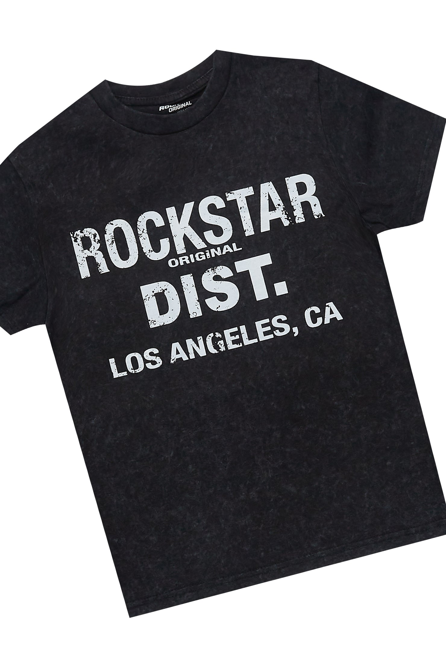 Boys Lake Black/White T-Shirt/Stacked Flare Jean Set