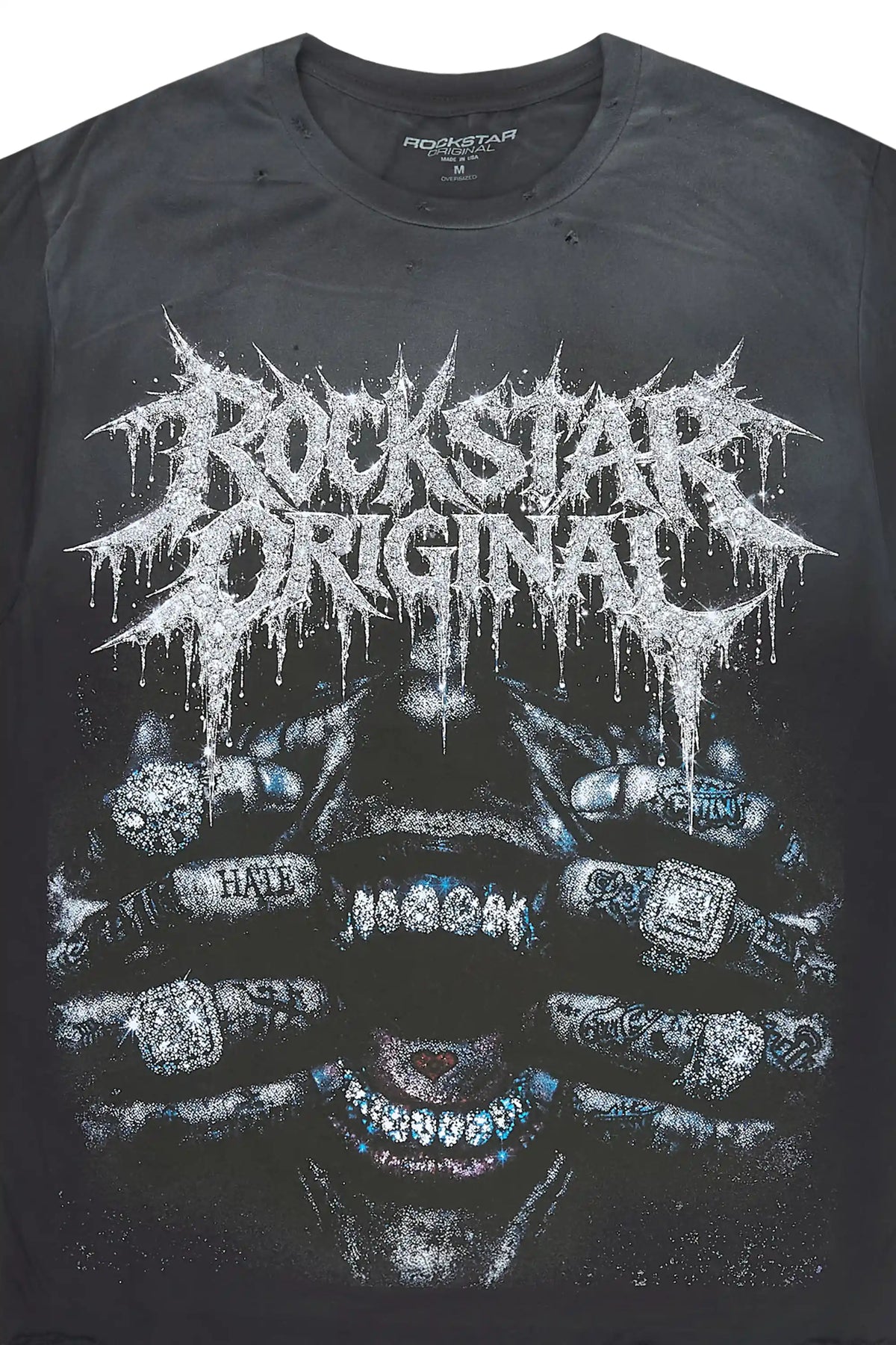 Foston Black Oversized Graphic T-Shirt