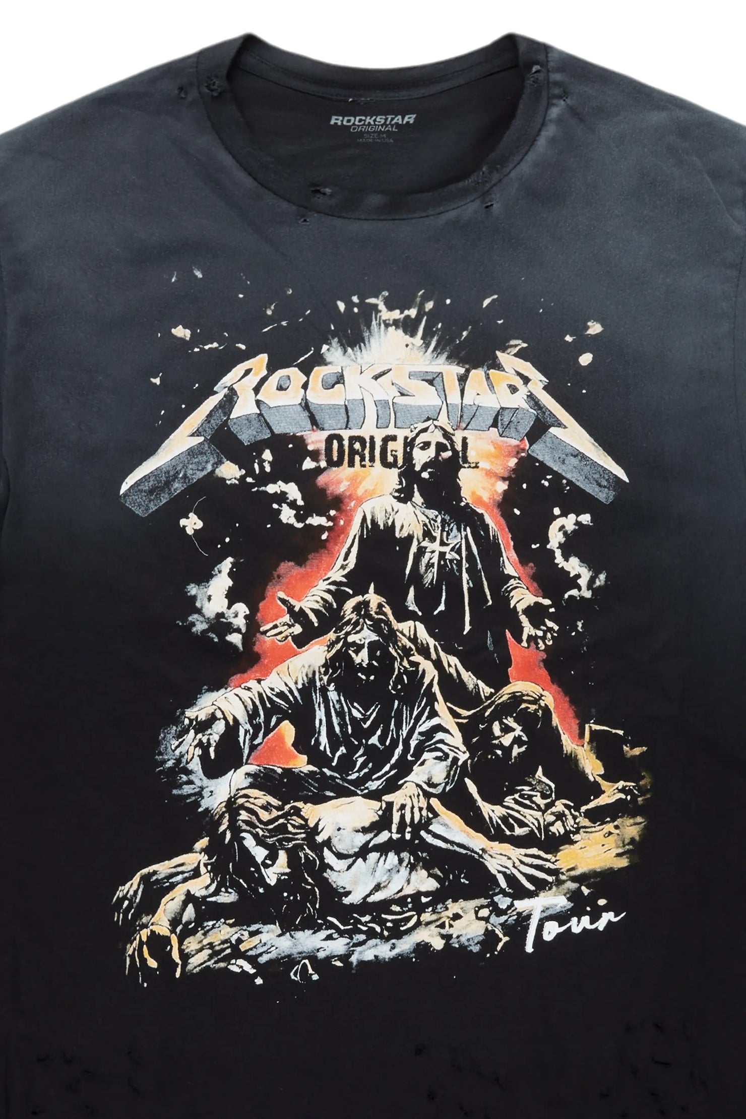 Akando Black Graphic Oversized T-Shirt