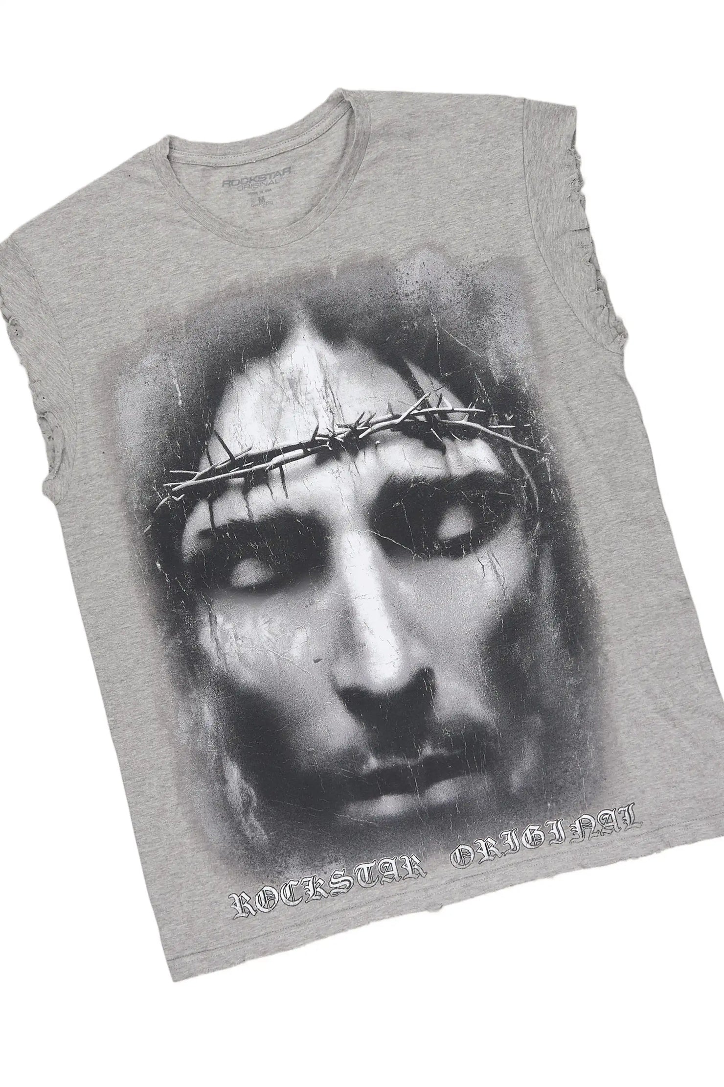 Ace Grey/Black Cut Sleeve Tee & Lenz Pu Leather Short Set