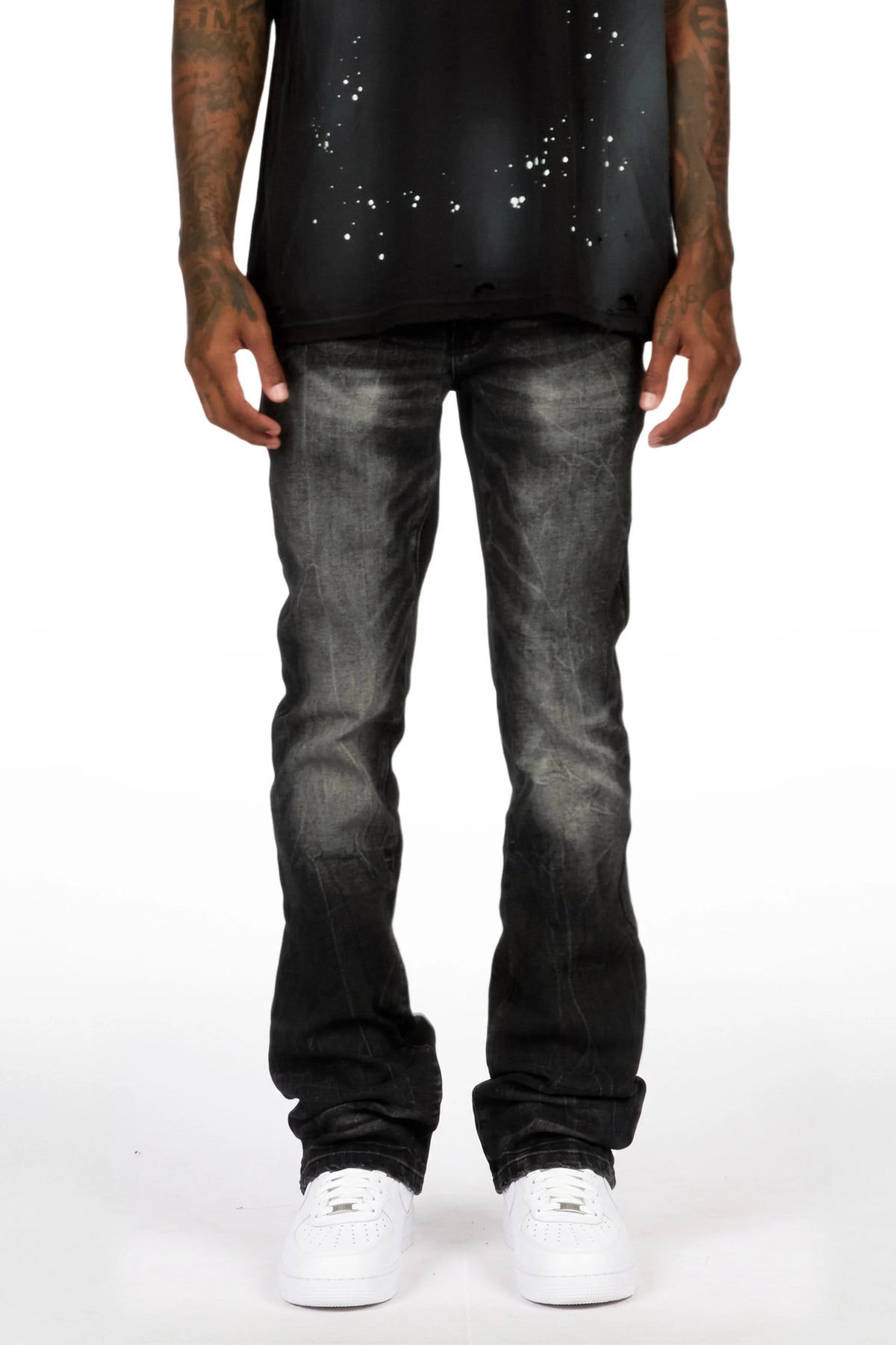 Clodd Dark Grey Stacked Jean