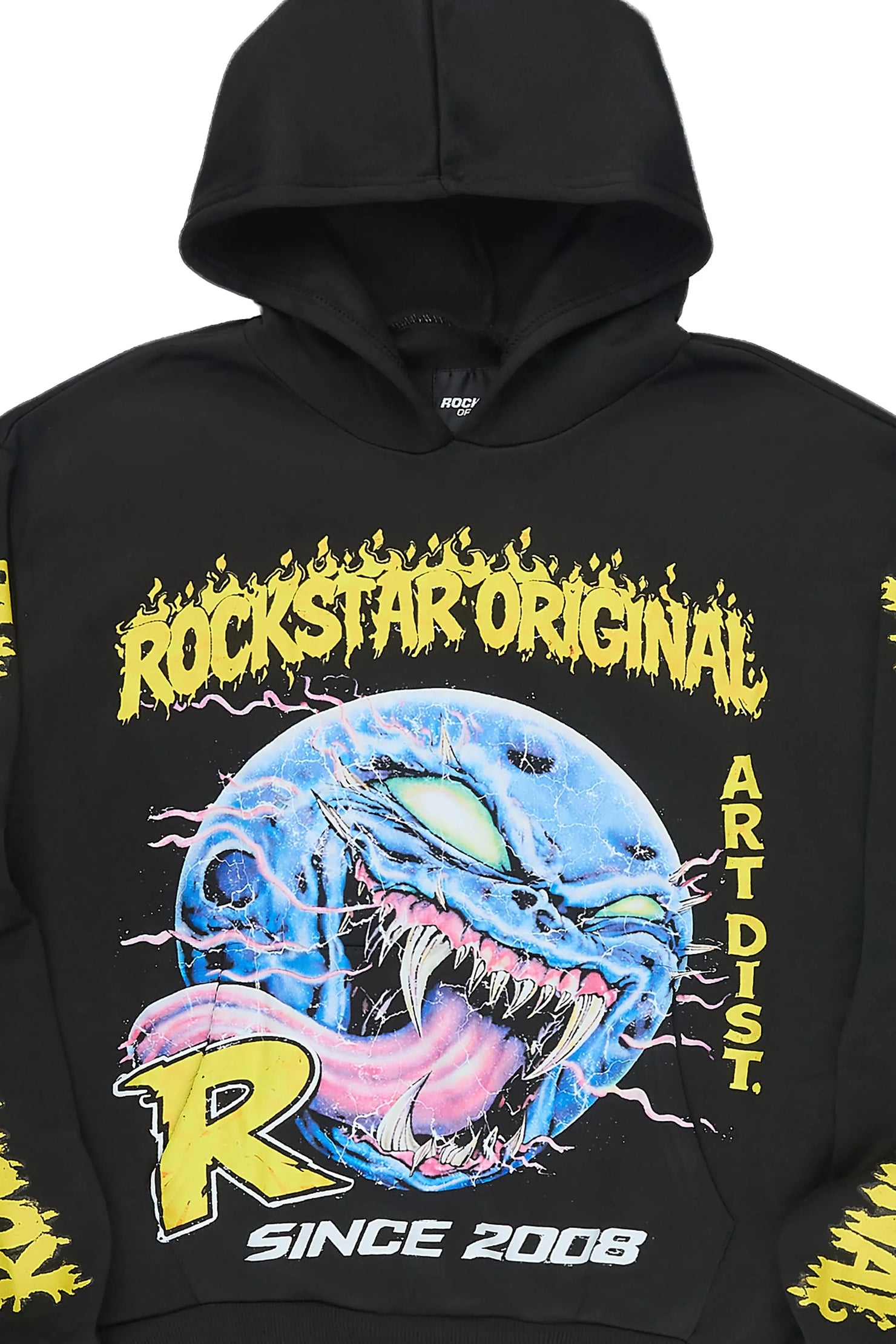 Boys Soren Black Graphic Hoodie