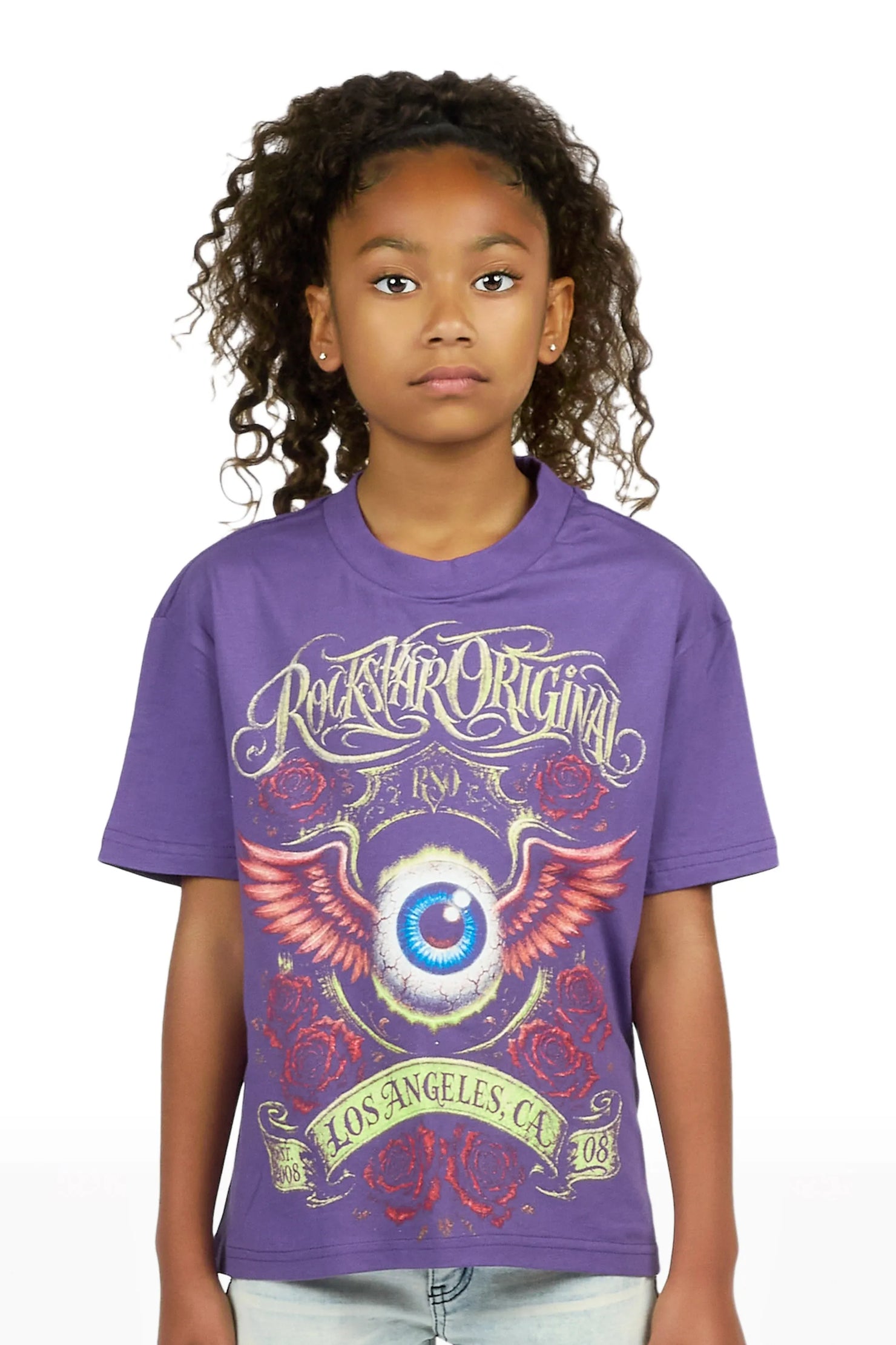 Girls Palady Purple Graphic T-Shirt