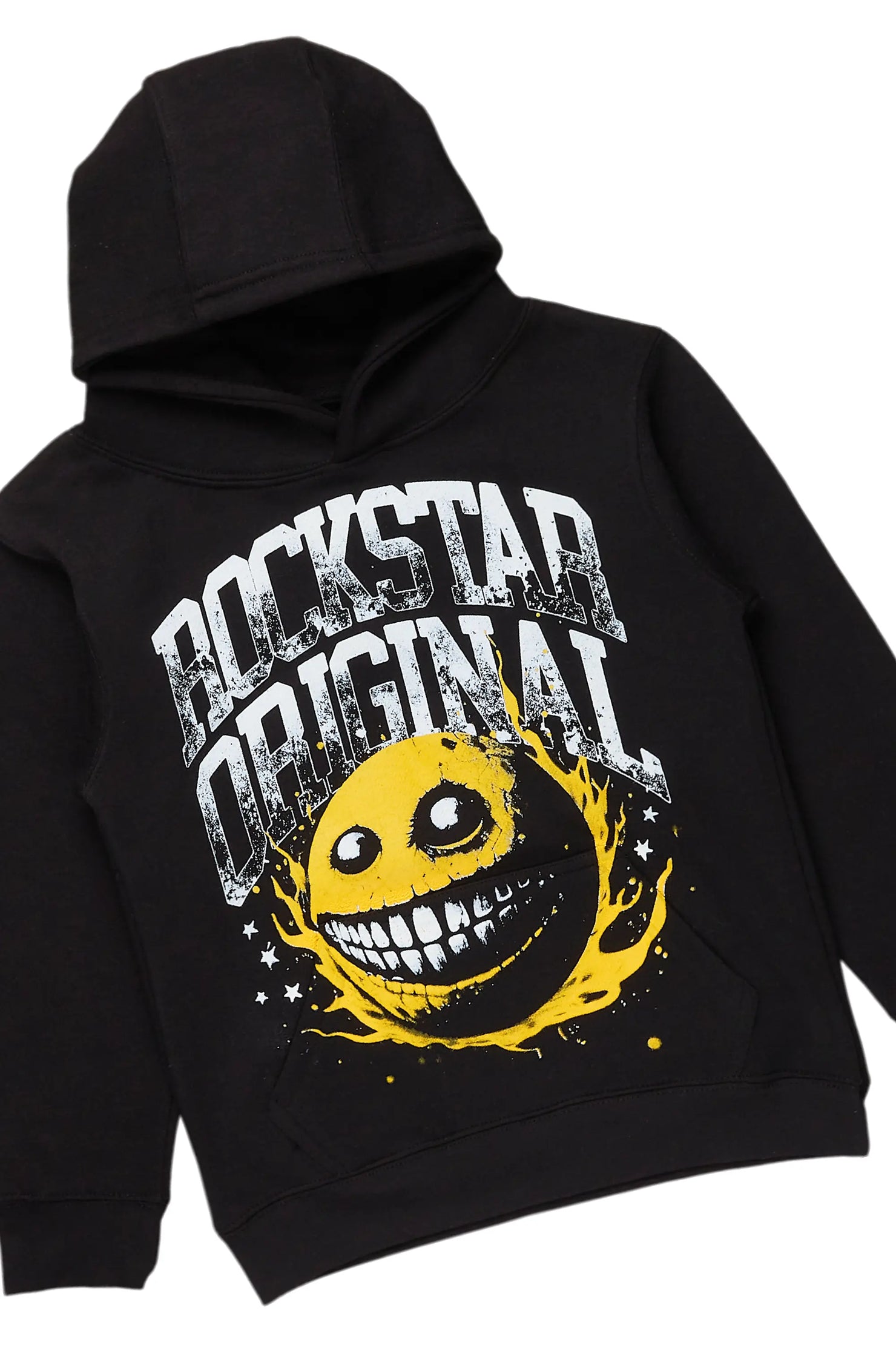 Boys Prudie Black Hoodie/Stacked Flare Jean Set