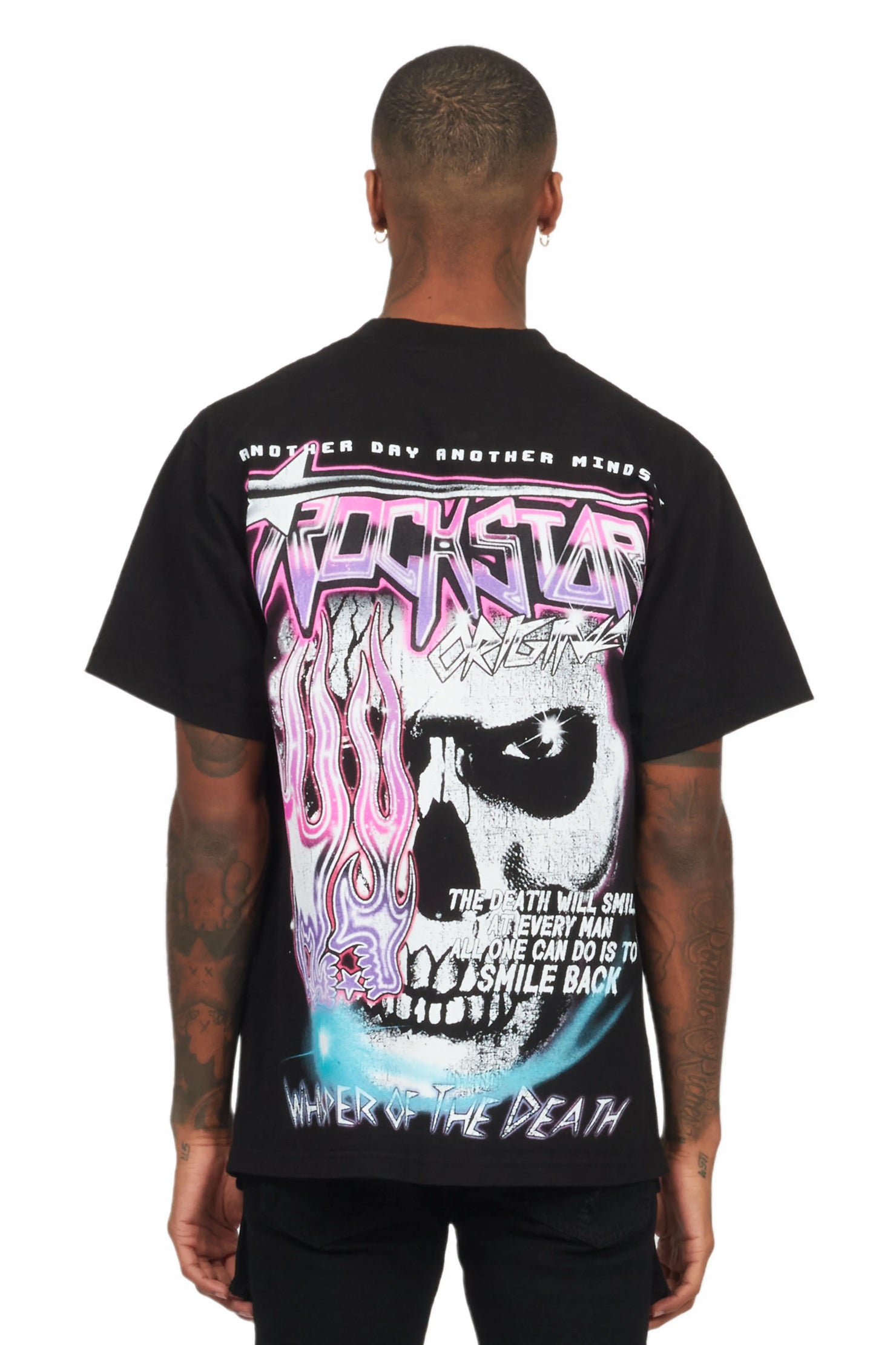 Krog Black Oversized Graphic T-Shirt