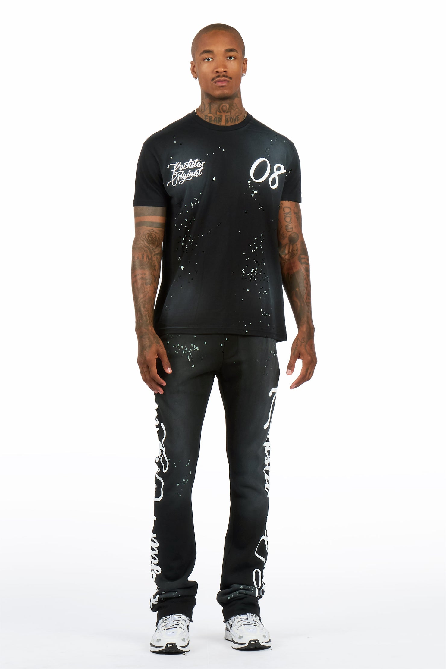 Hanif Black/Black T-Shirt/ Relaxed Track Set