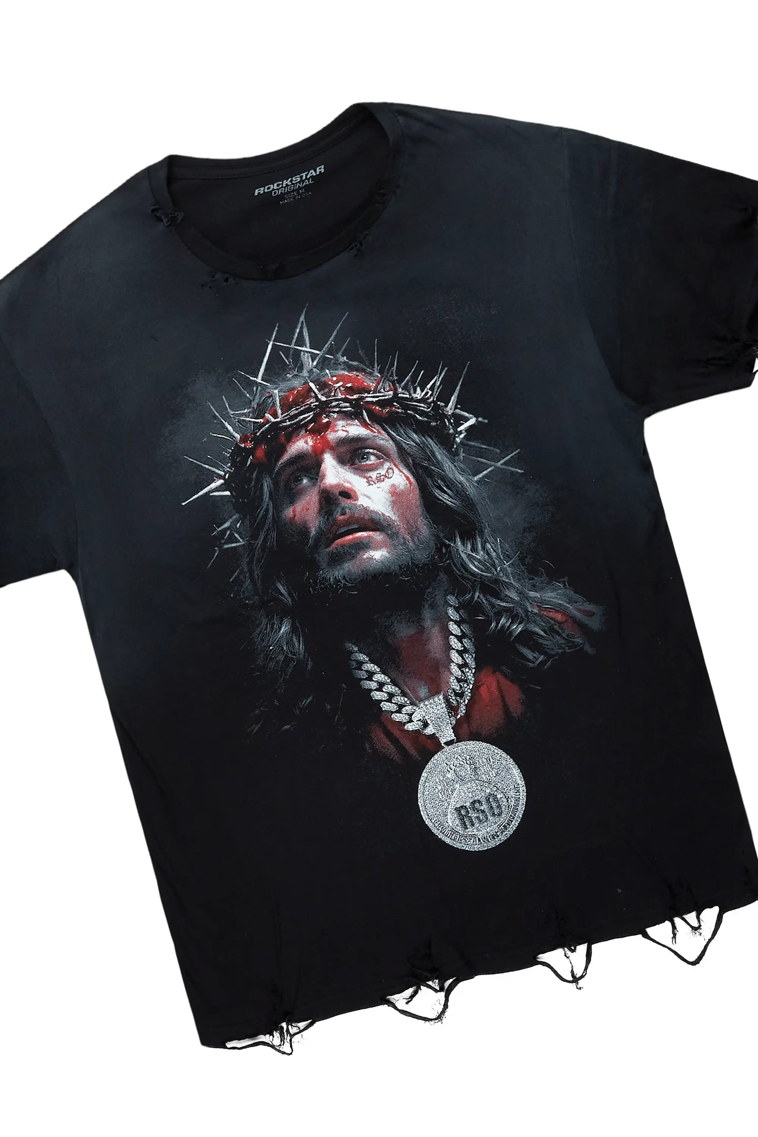 Amina Black/Red T-Shirt/Stacked Flare Jean Set