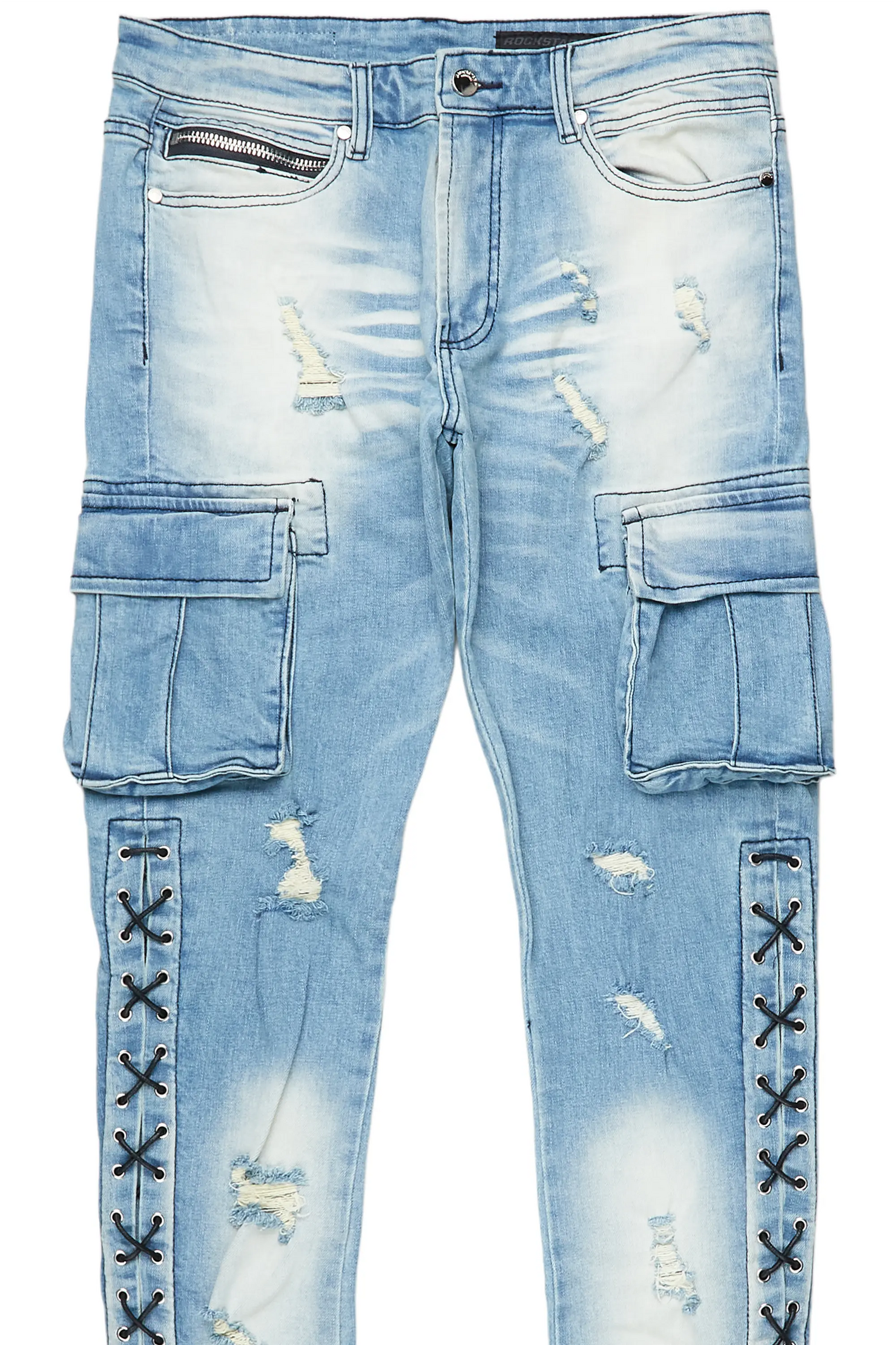 Ronoh Light Wash Stacked Flare Jean
