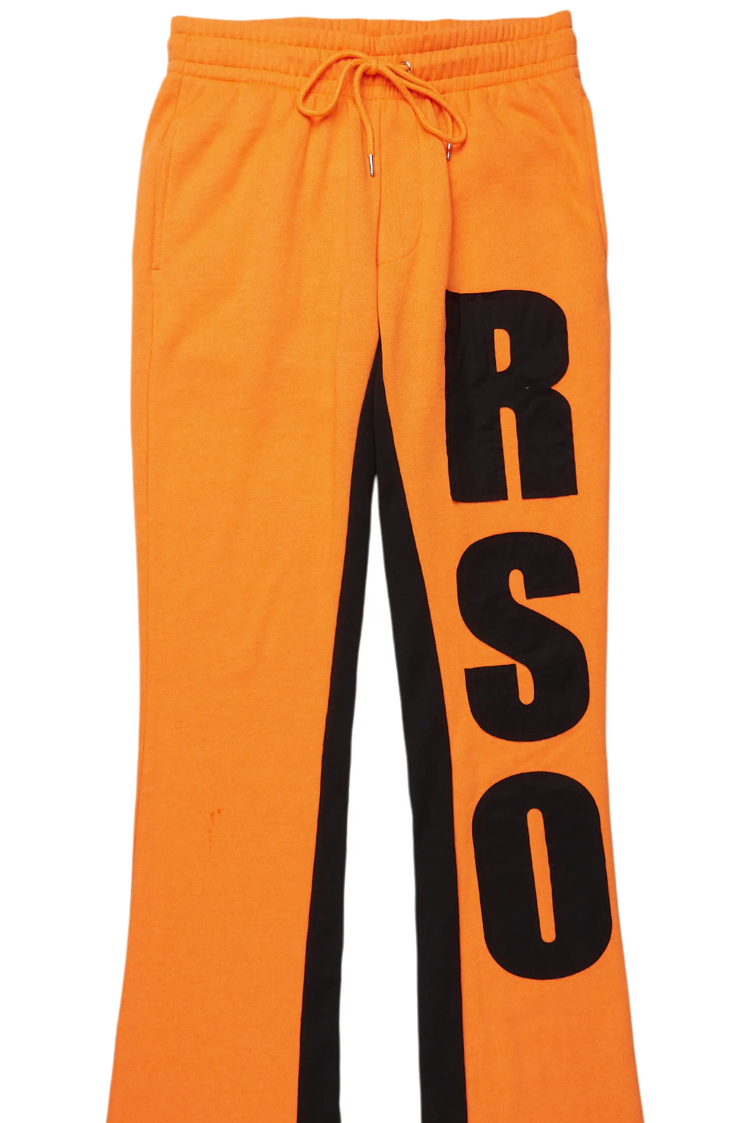 Uko Orange Stacked Baggy Track Pant