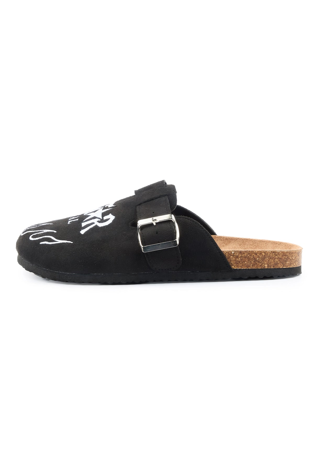 Mens Firewalk Black Suede Mule