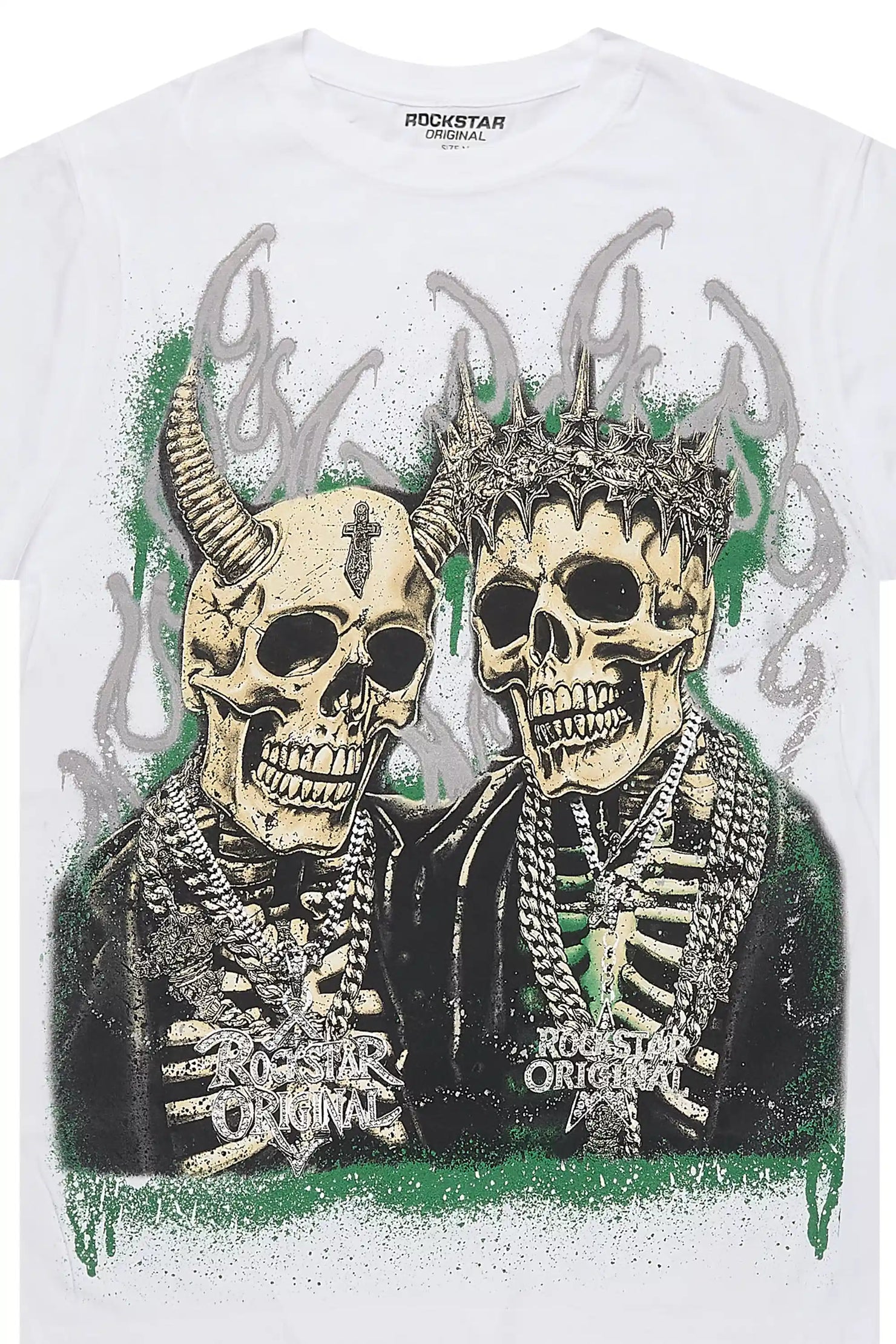 Melena White Graphic Short Sleeve Tee