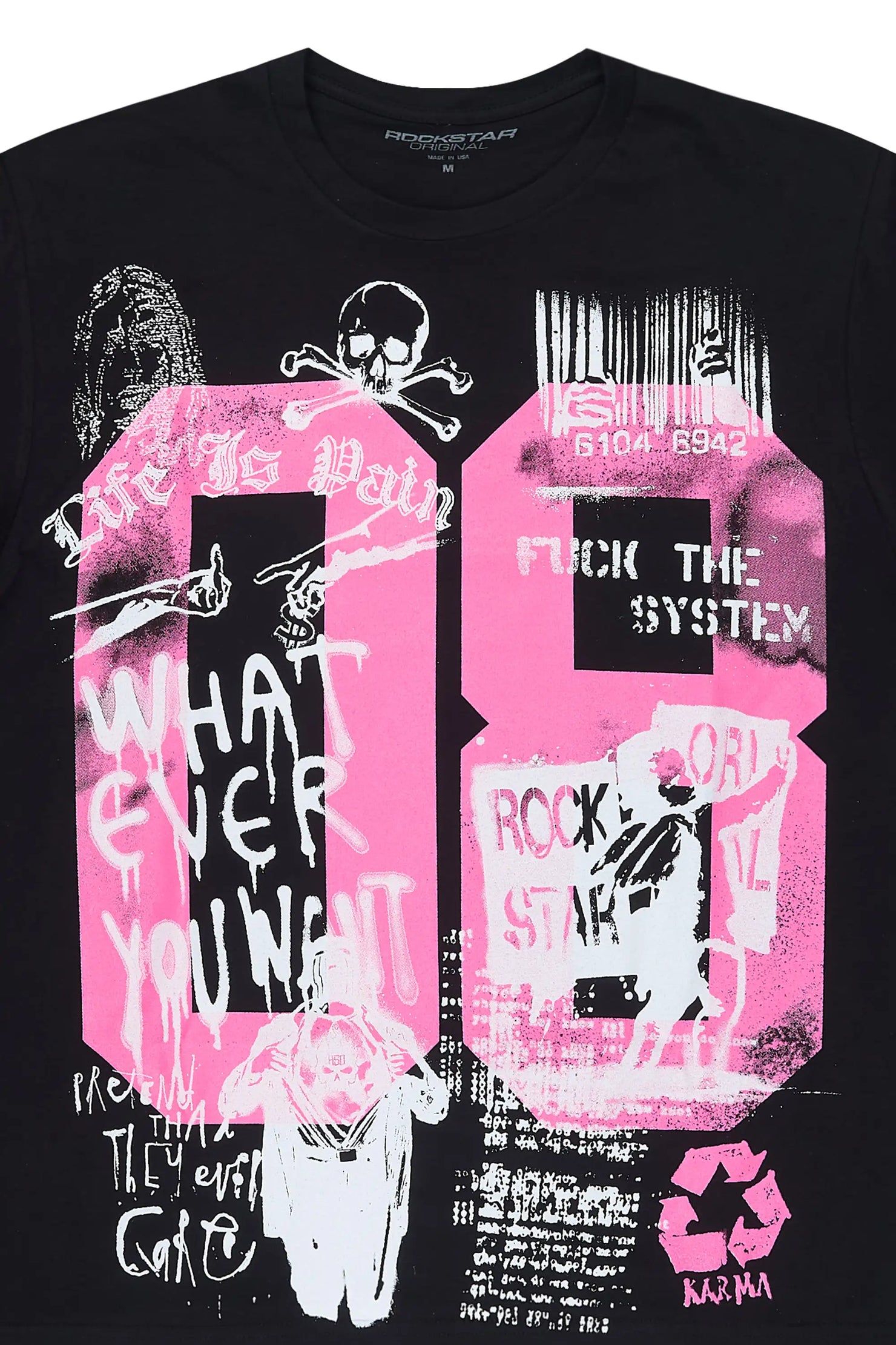 Kammile 3.0 Black/Pink Oversized T-Shirt