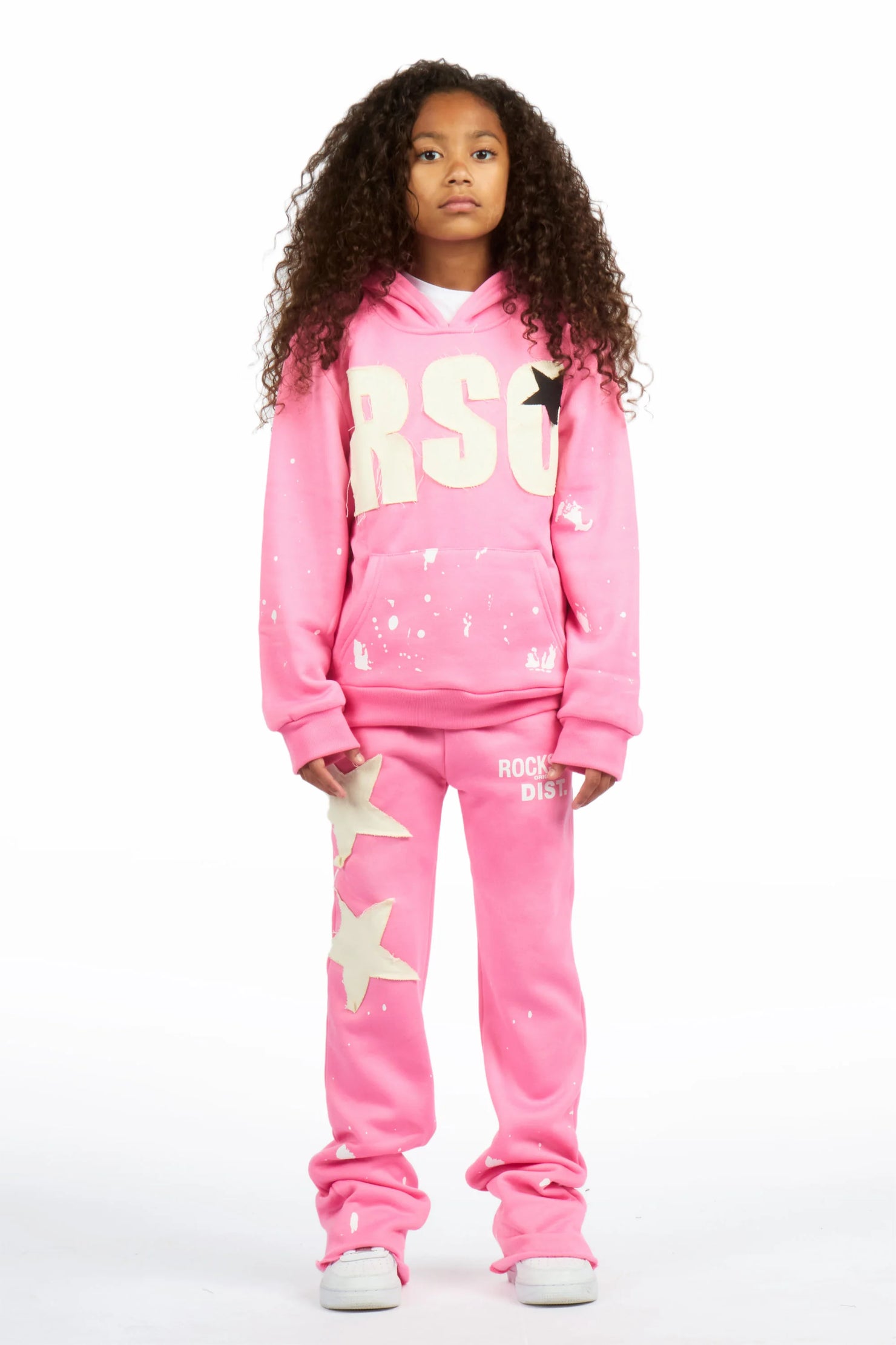 Girls Kymesha Ice Pink Stacked Track Set