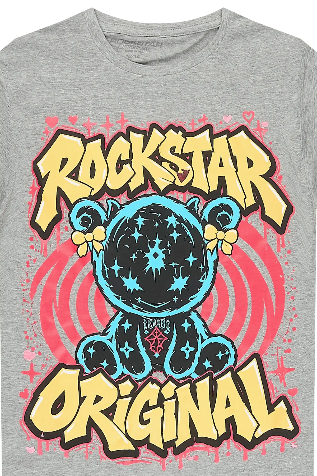 Girls Quanni Heather Grey Graphic T-Shirt