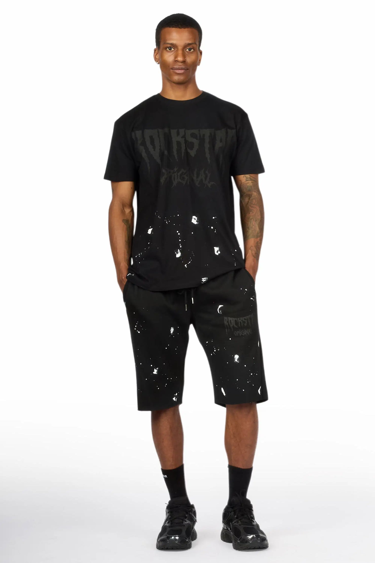 Twinkle Black/Black T-Shirt/Short Set
