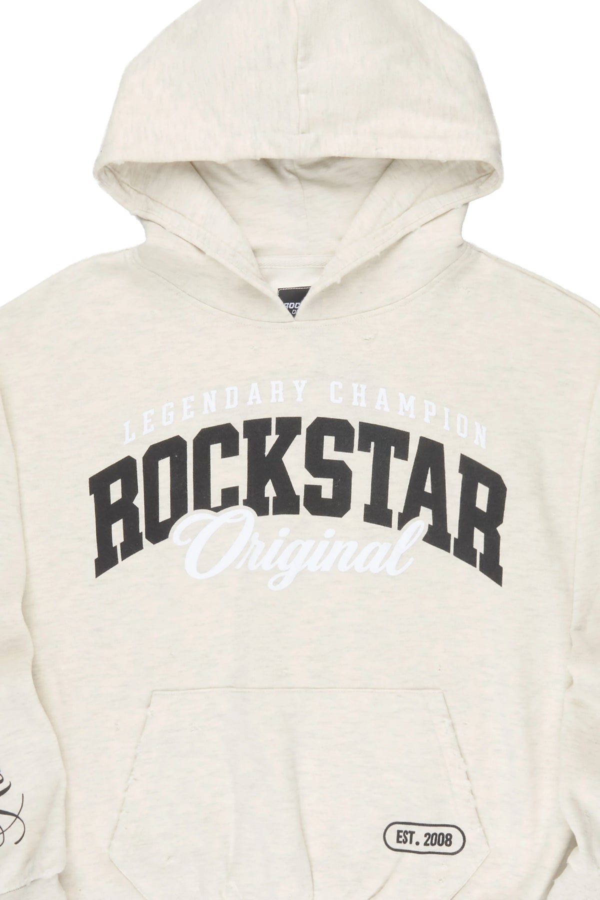 Tuvani Light Oatmeal Graphic Hoodie