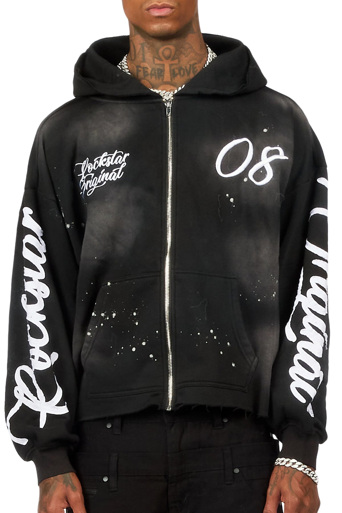 Hanif Black Zip Up Hoodie