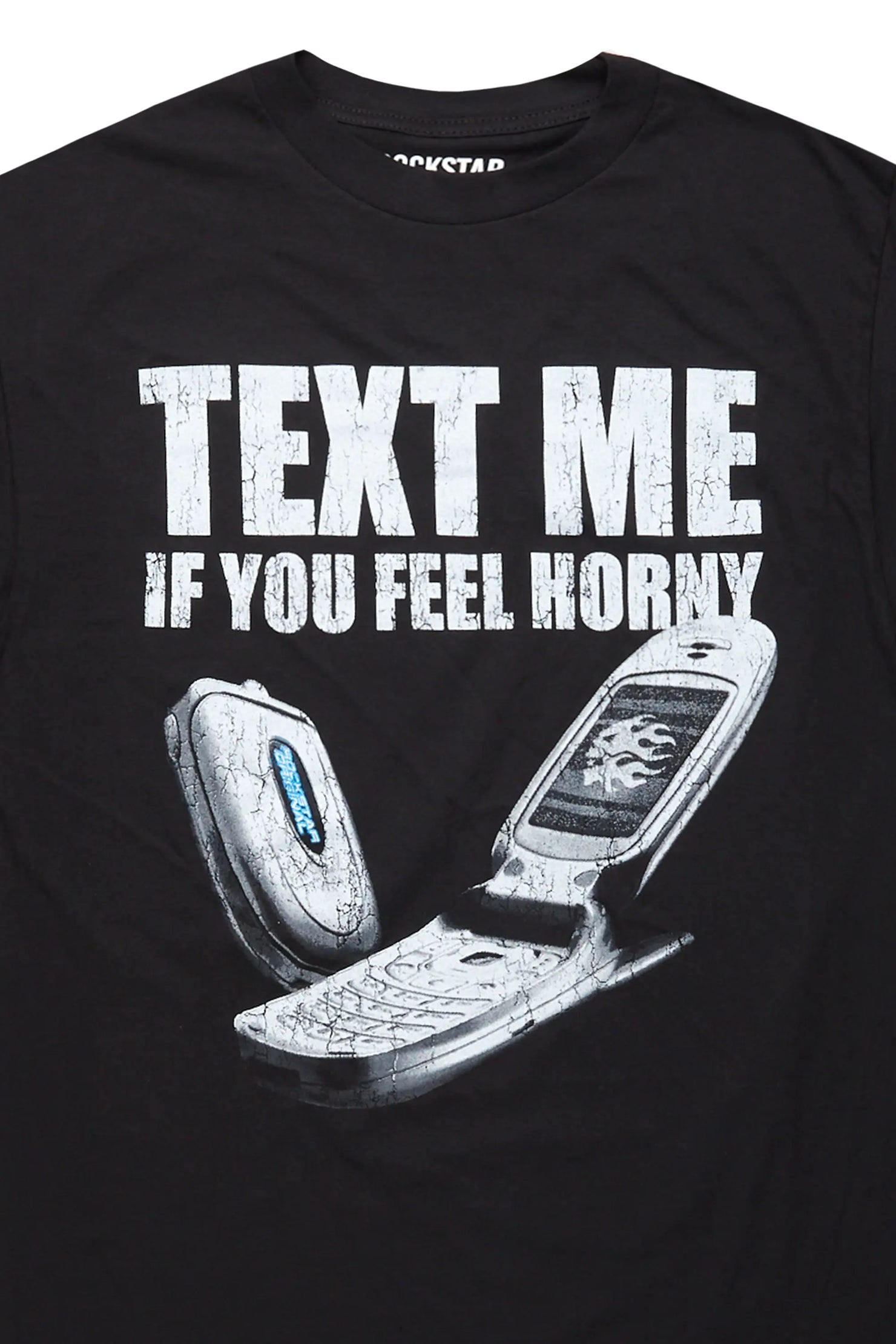 Textme Black Graphic T-Shirt
