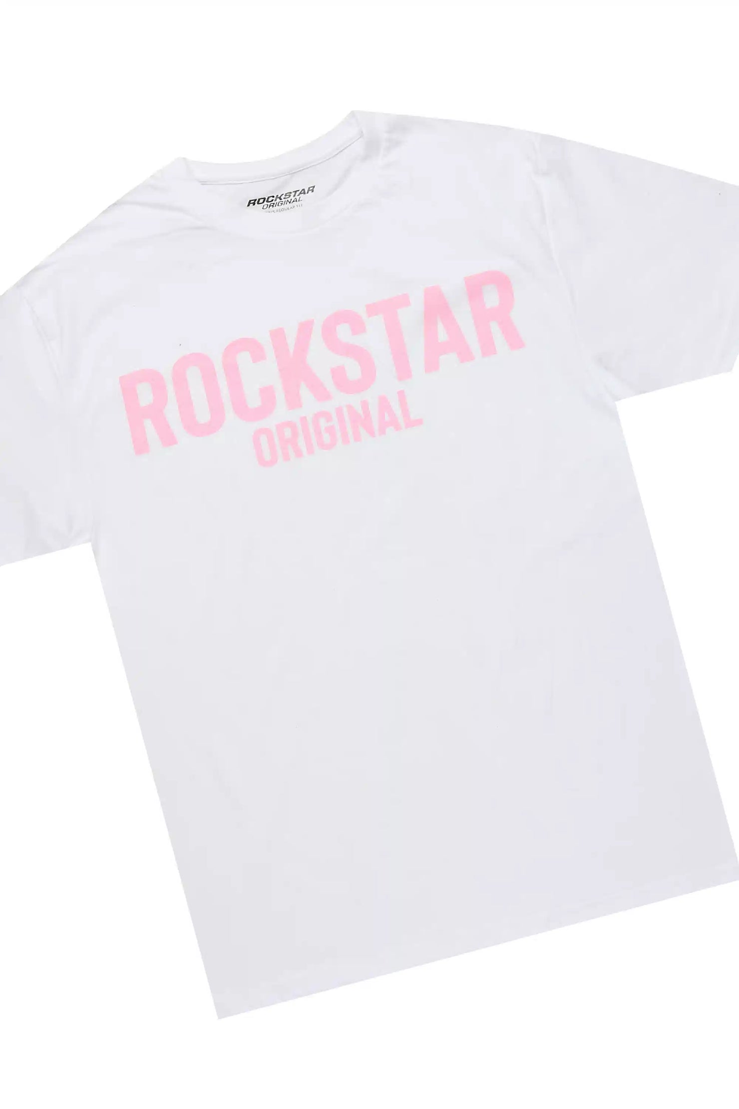 Zeontee White/Pink T-Shirt Short Set