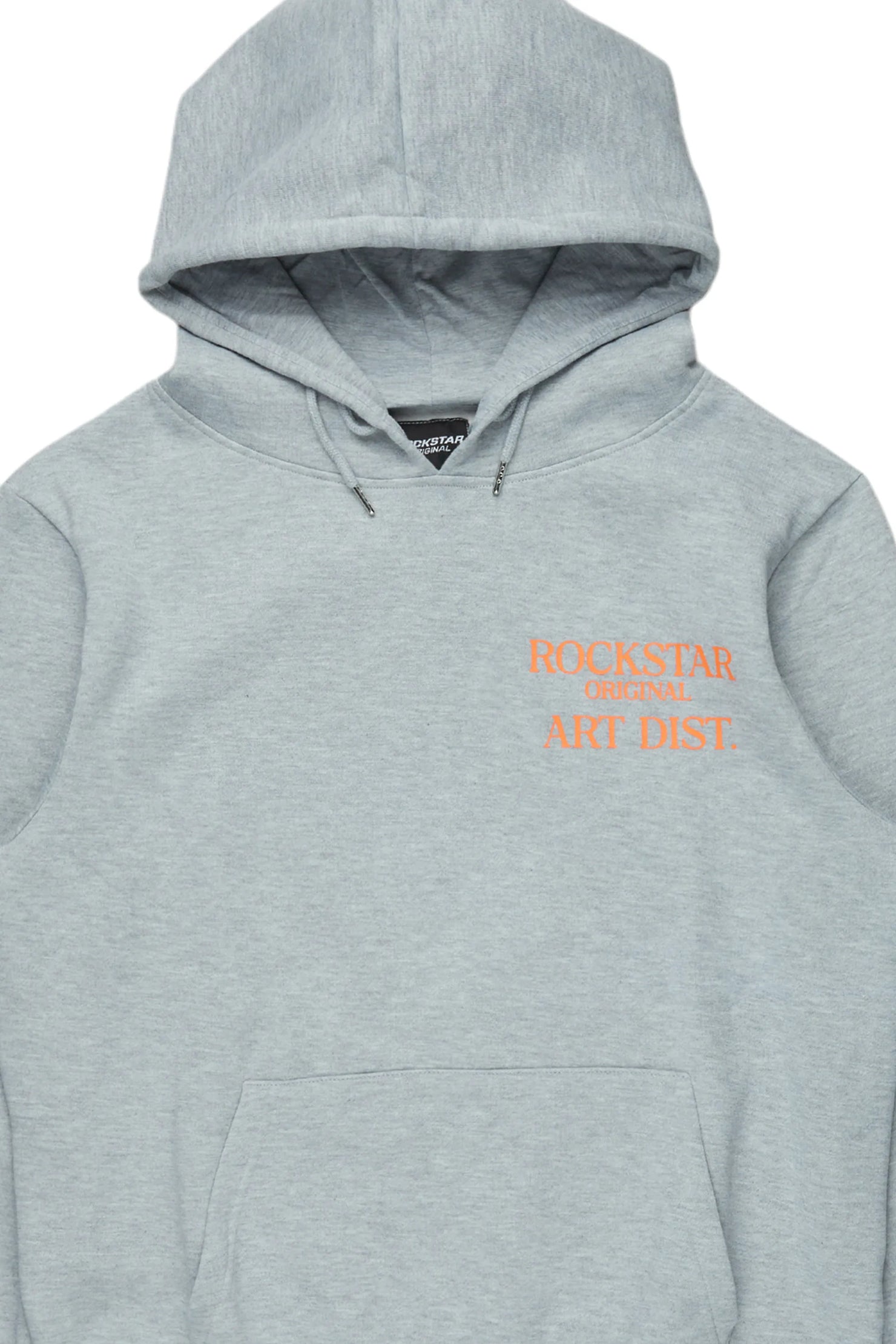 Briggs Heather Grey/Orange Graphic Hoodie