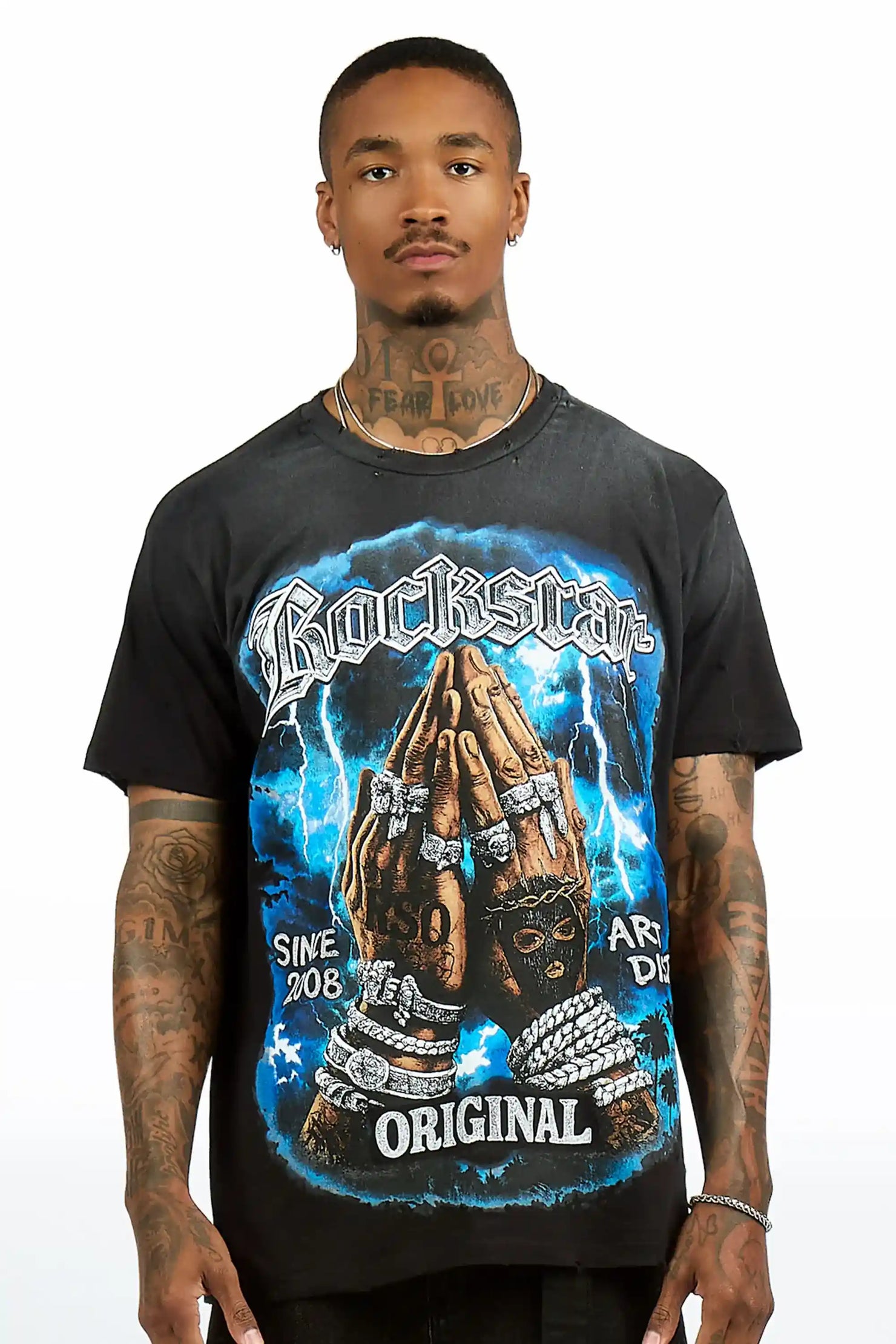 Thorne Black Oversized Graphic T-Shirt