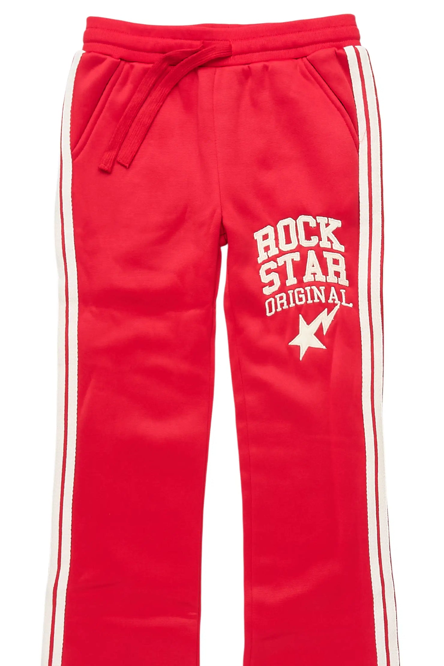Girls Briana Red Stacked Flare Pant