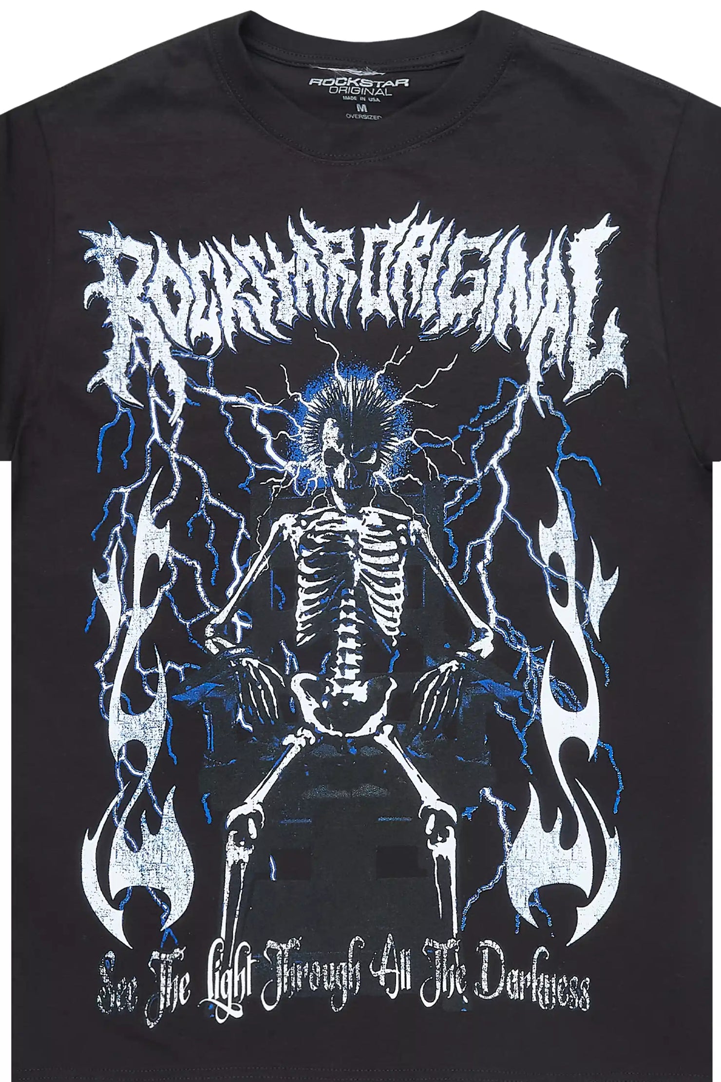 Deathrow Black Oversized Graphic T-Shirt