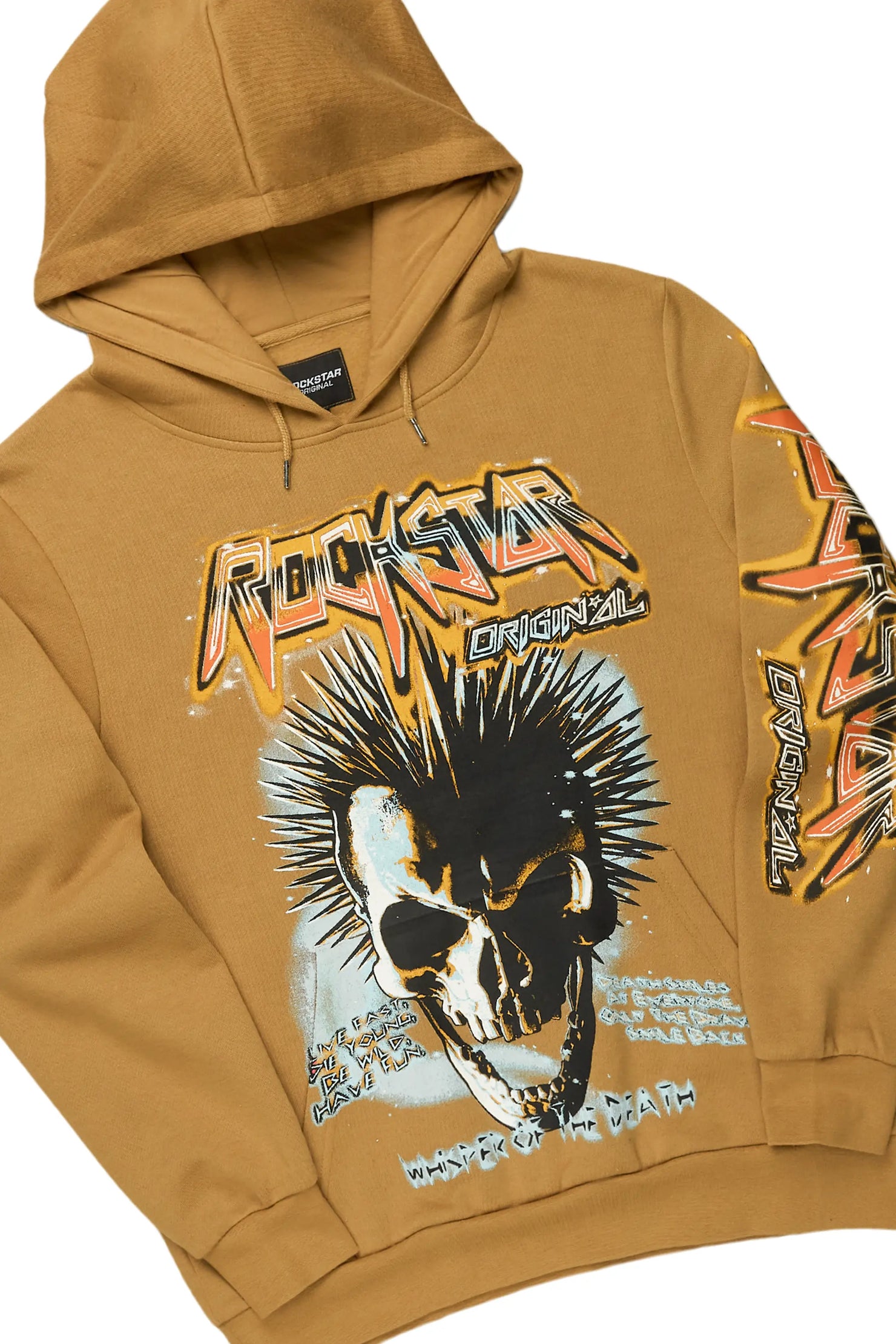 Obern Olive Graphic Hoodie/Stacked Flare Pant Track Set